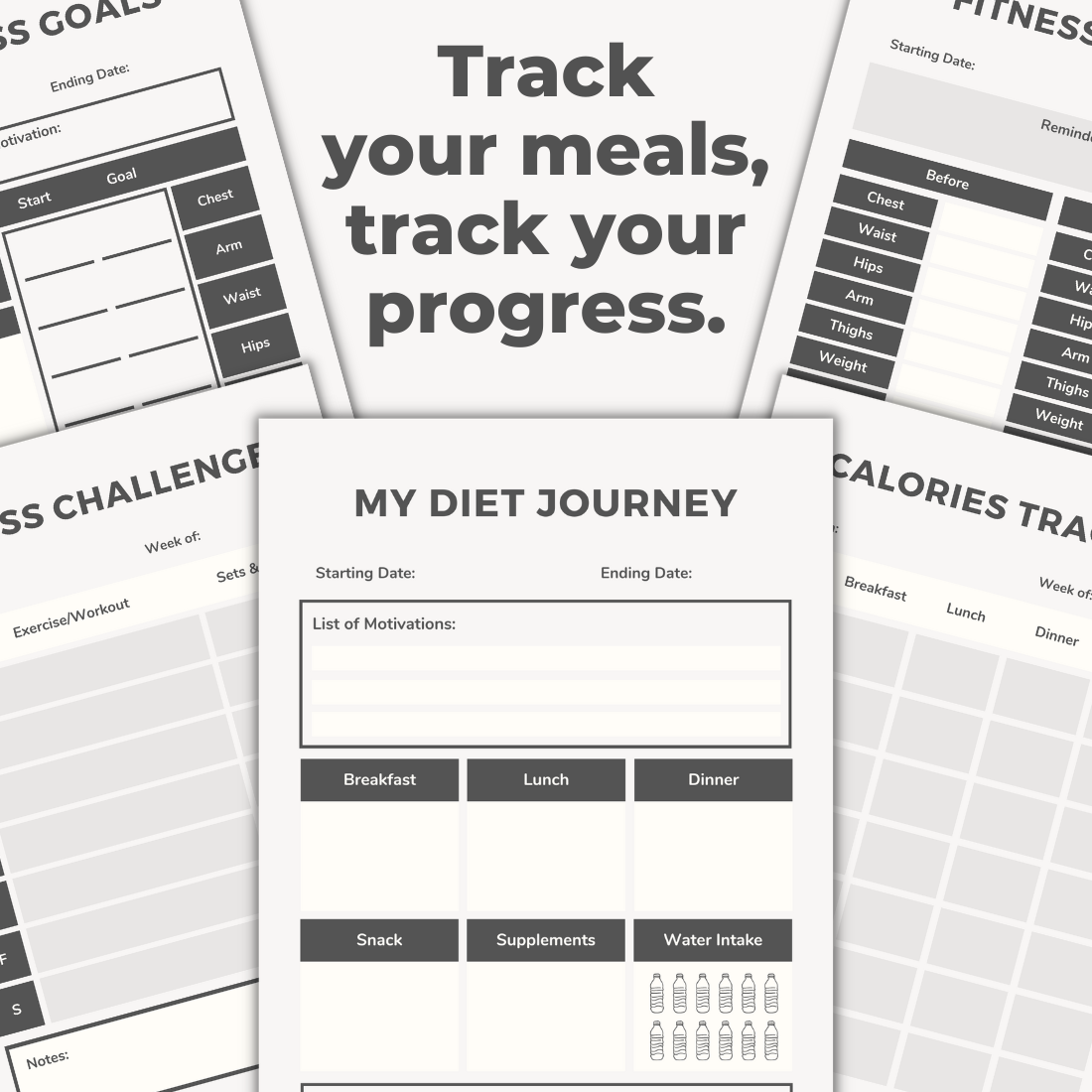 Diet Journey Planner Template preview image.