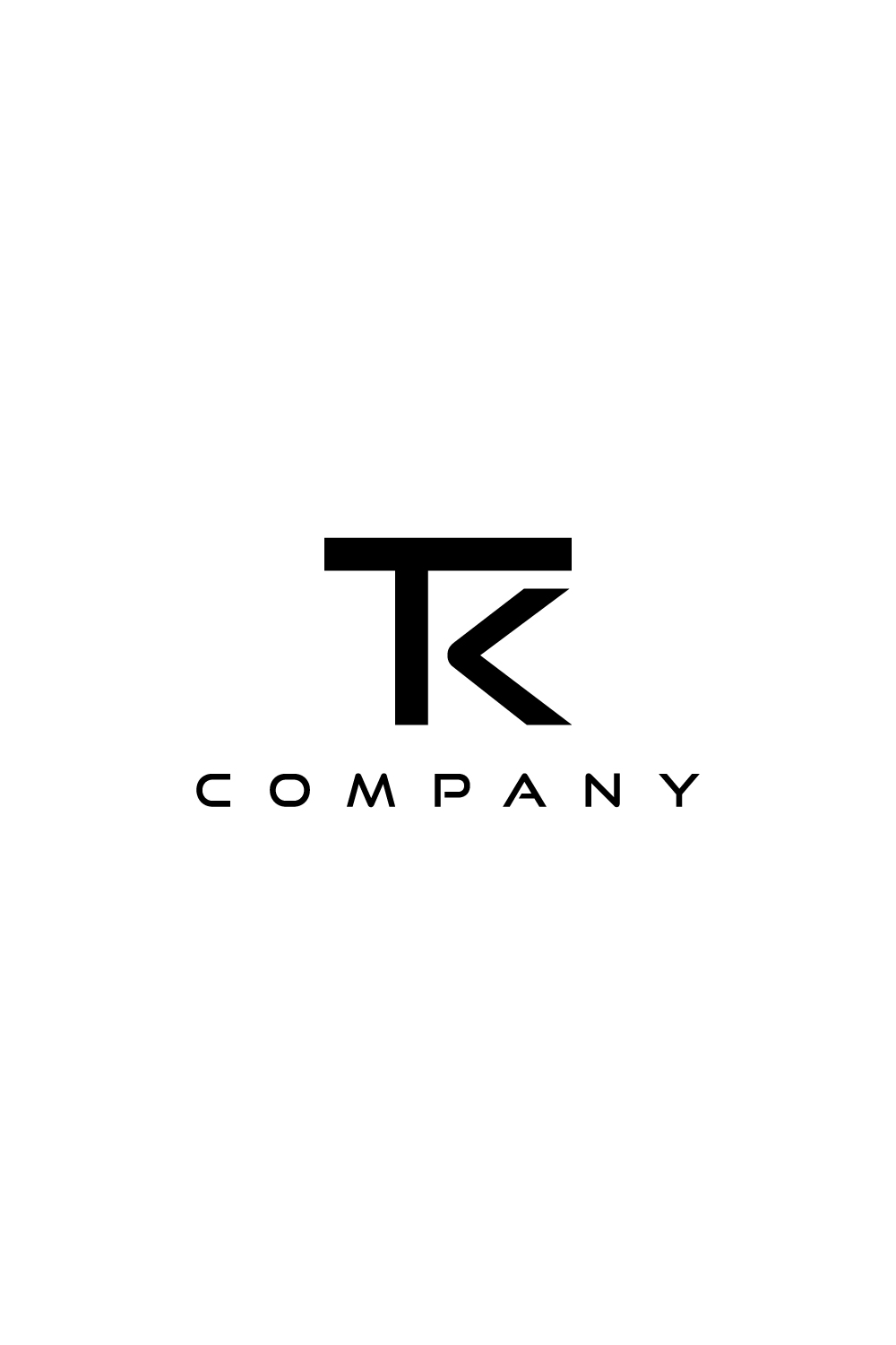 TK letter mark logo with a modern look pinterest preview image.