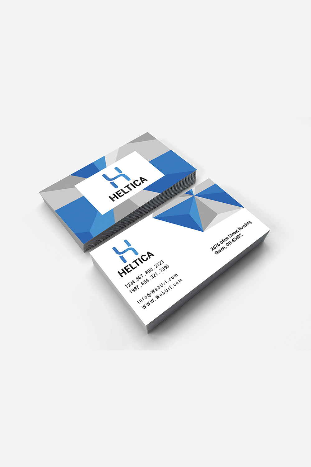 Modern business card design pinterest preview image.