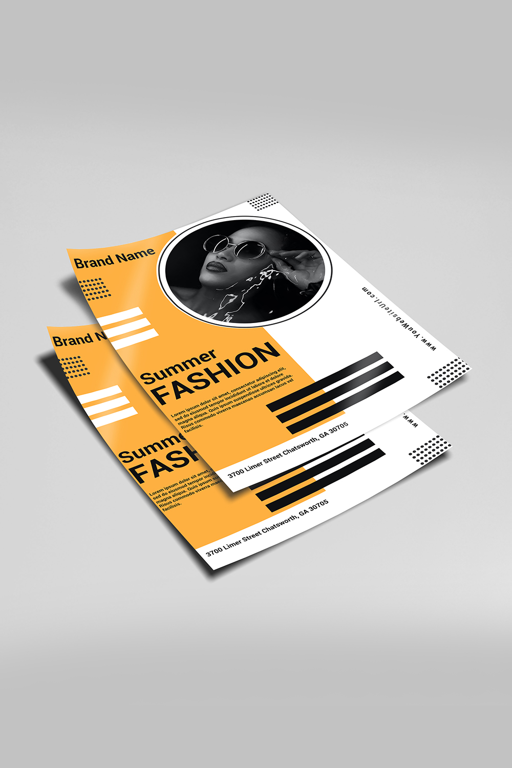 Fashion poster design pinterest preview image.