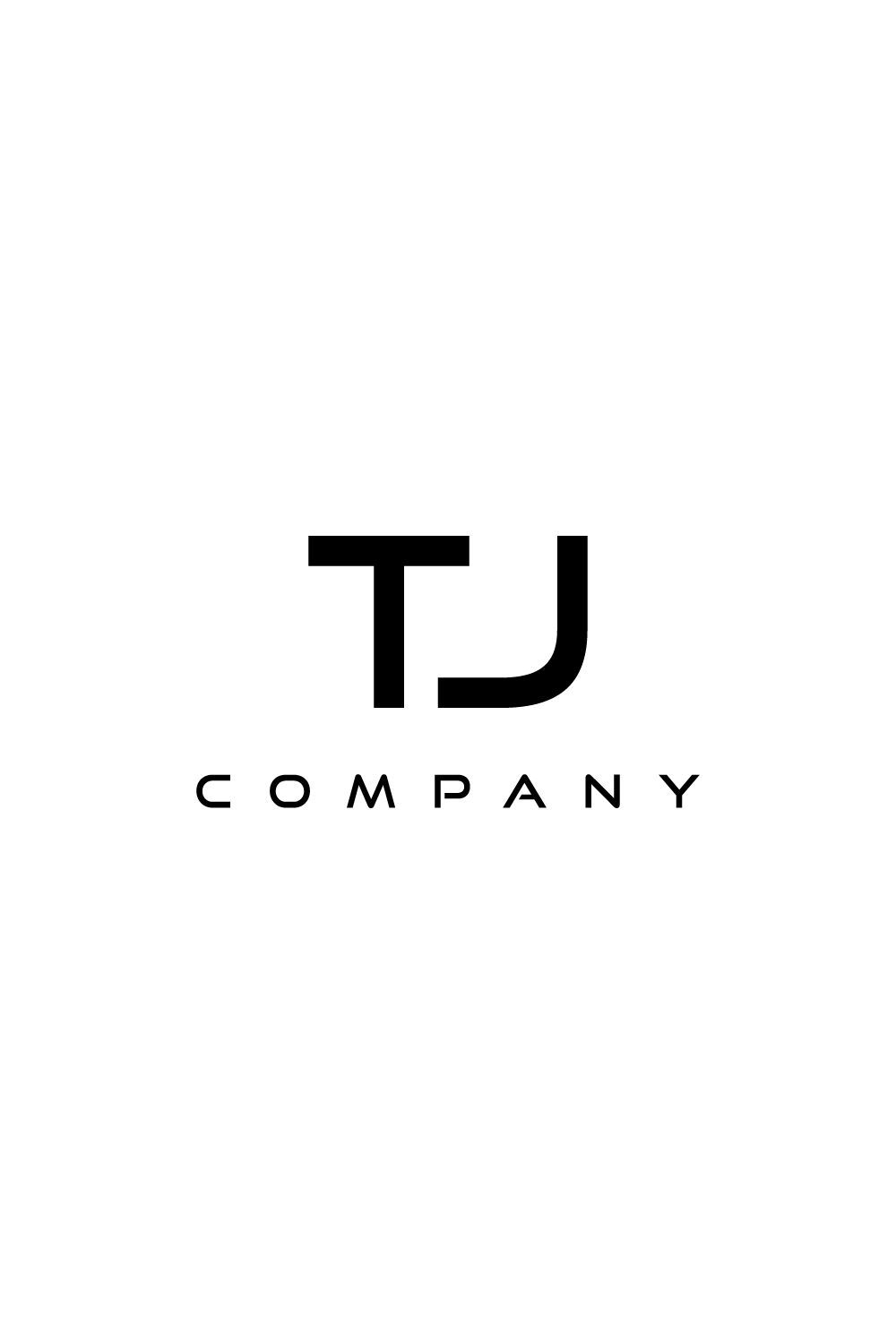 TJ letter mark logo with a modern look pinterest preview image.