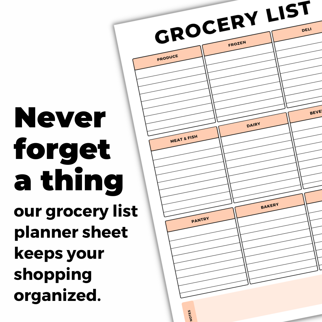 Free Printable Grocery List Templates in PDF, PNG and JPG Formats