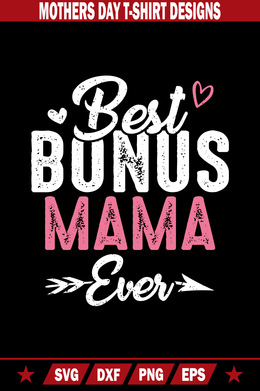 Bonus Mama - Shirt Mother's Day Best Bonus Mama Ever pinterest preview image.