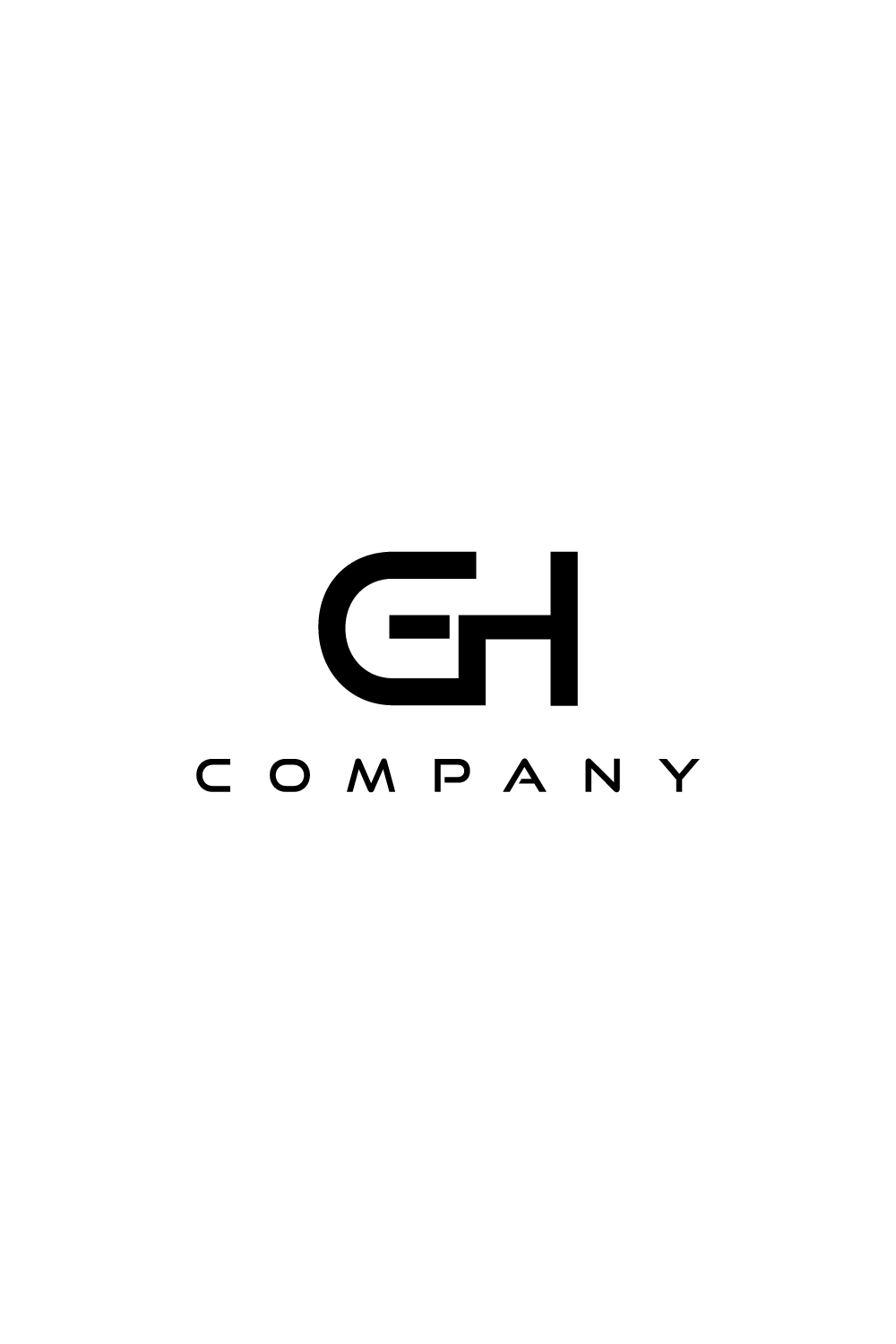 GH letter mark logo with a modern look pinterest preview image.