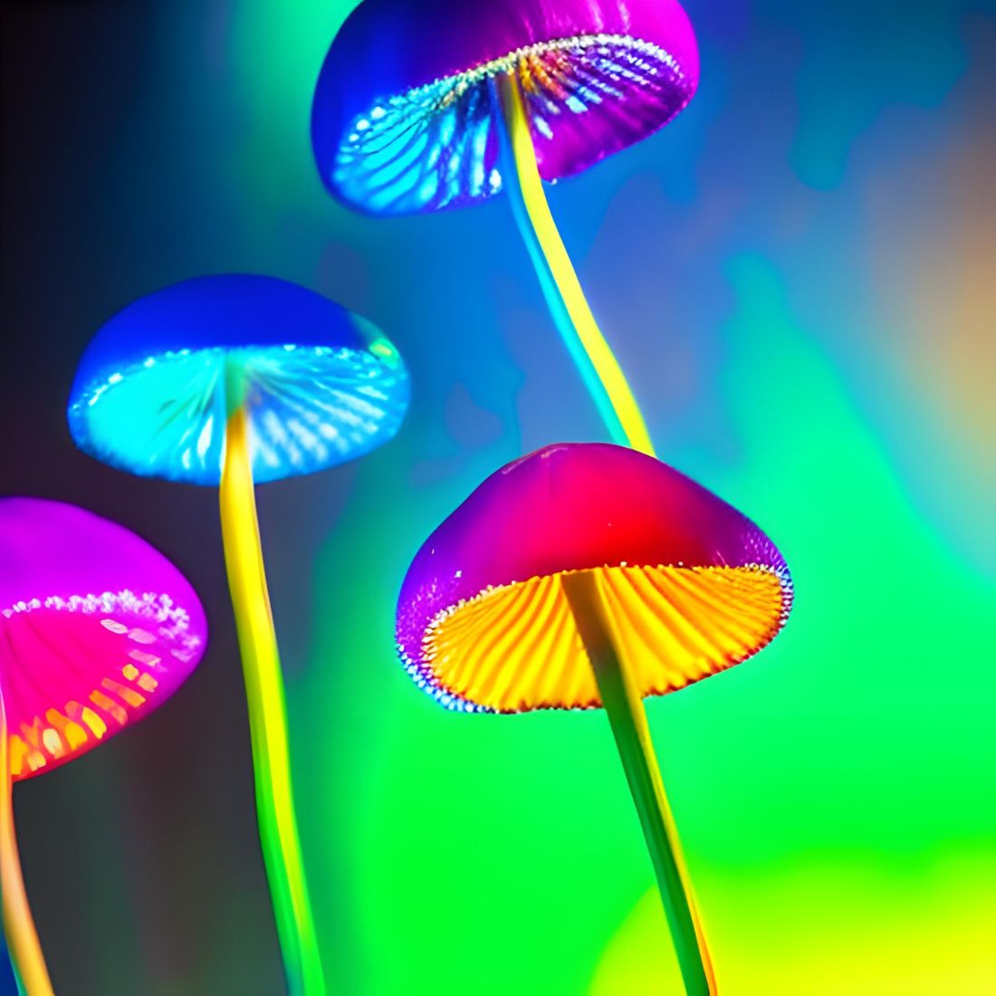 4 background images mushroom neonstyle preview image.