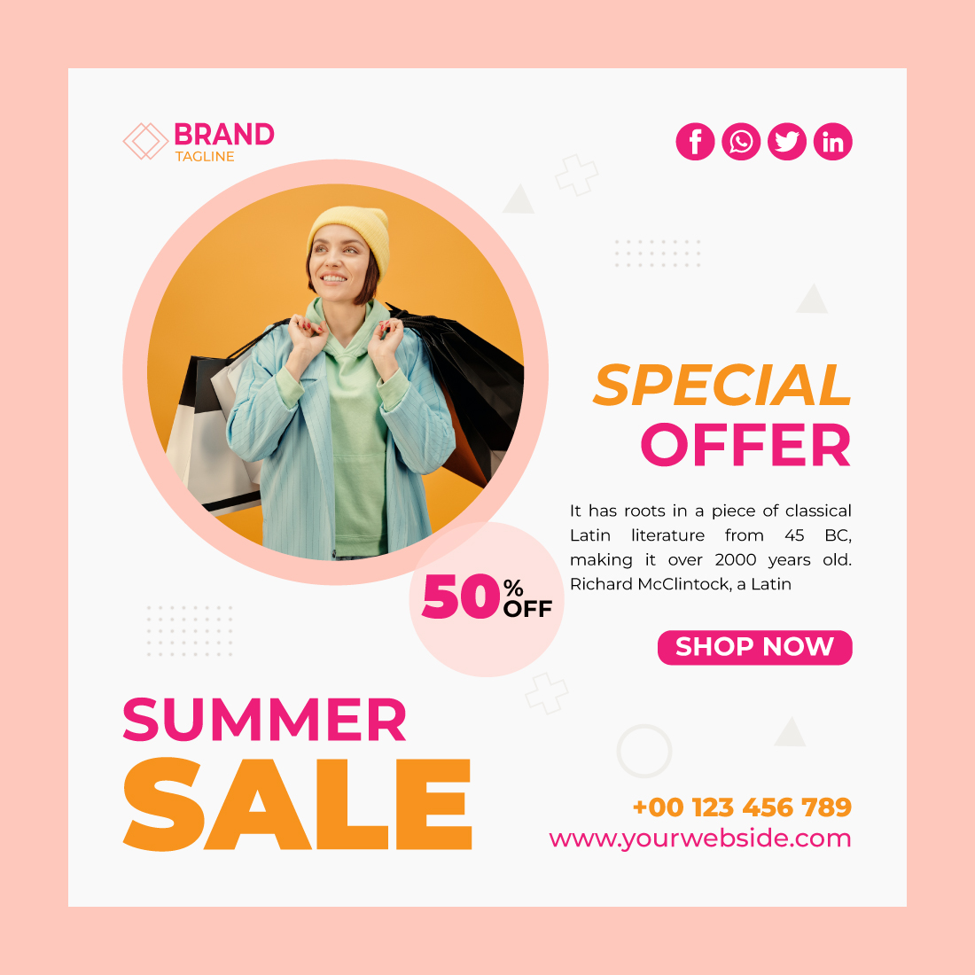 Summer Sell social media post preview image.