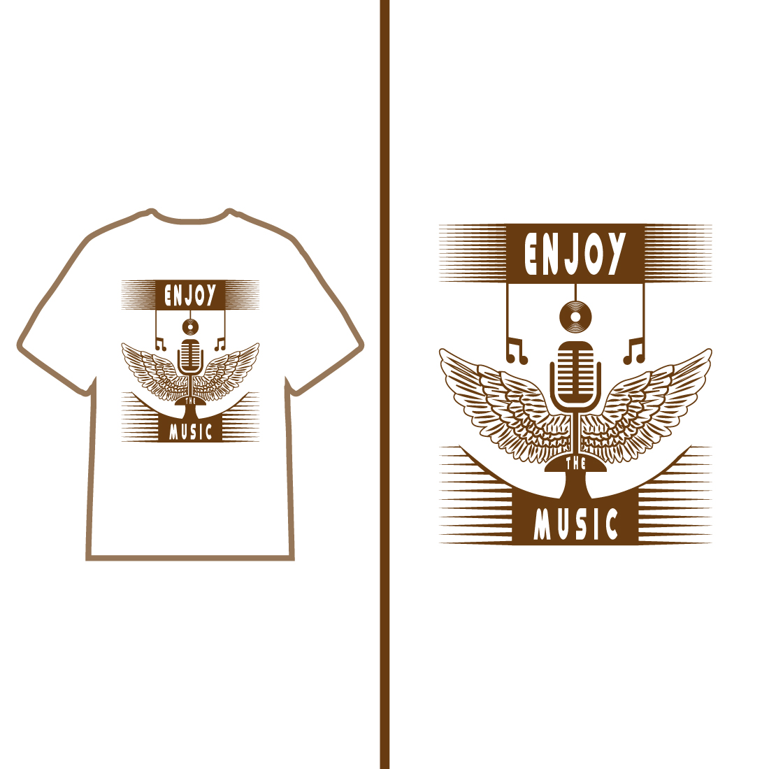 02 Music T-shirt designs preview image.
