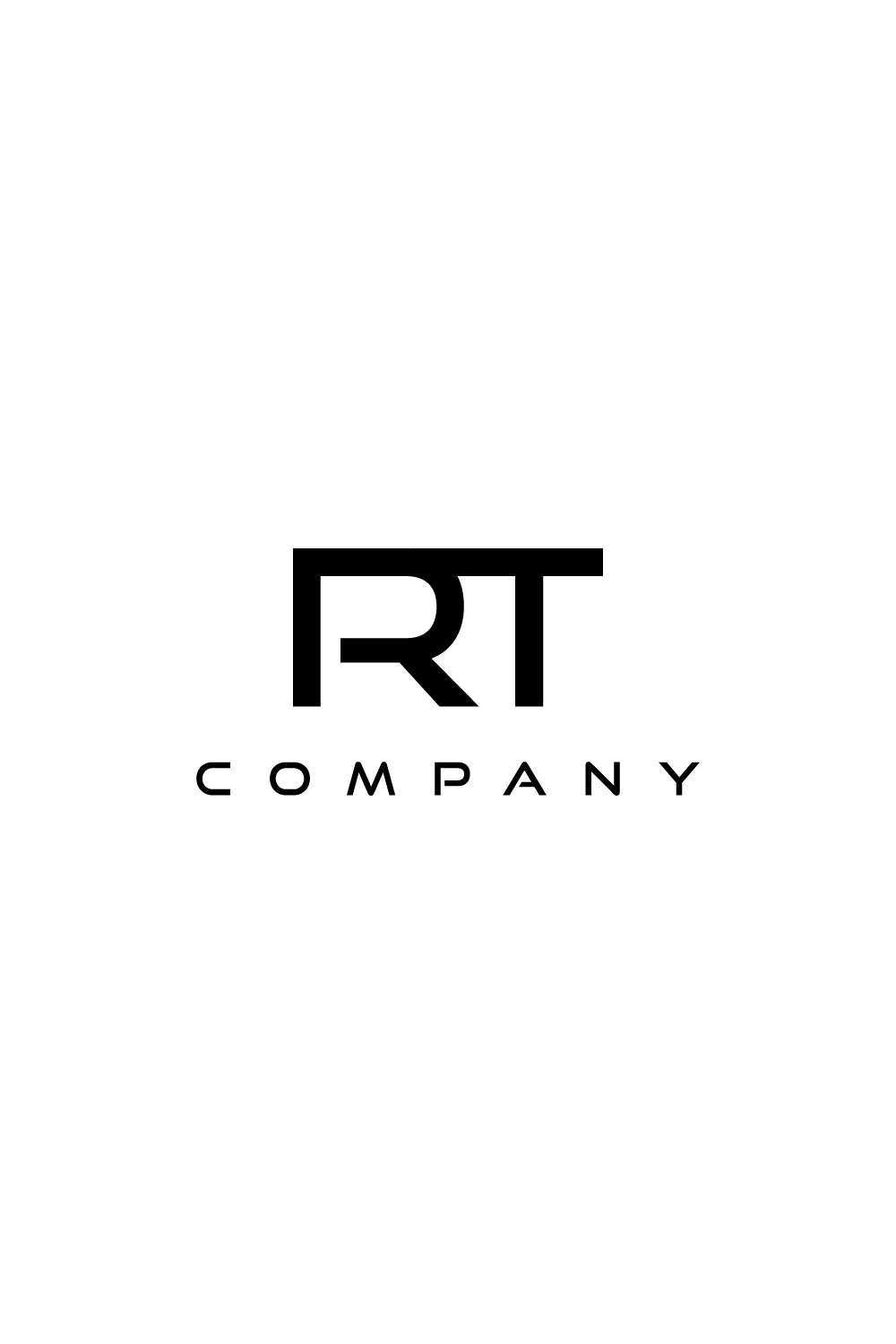 RT letter mark logo with a modern look pinterest preview image.