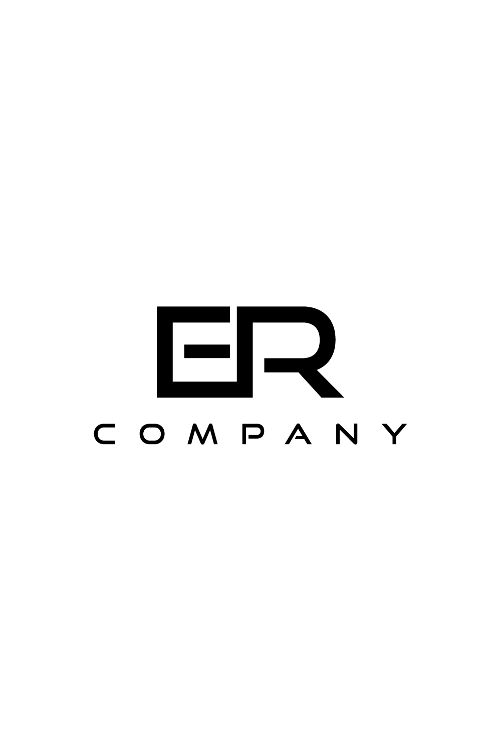 ER letter mark logo with a modern look pinterest preview image.