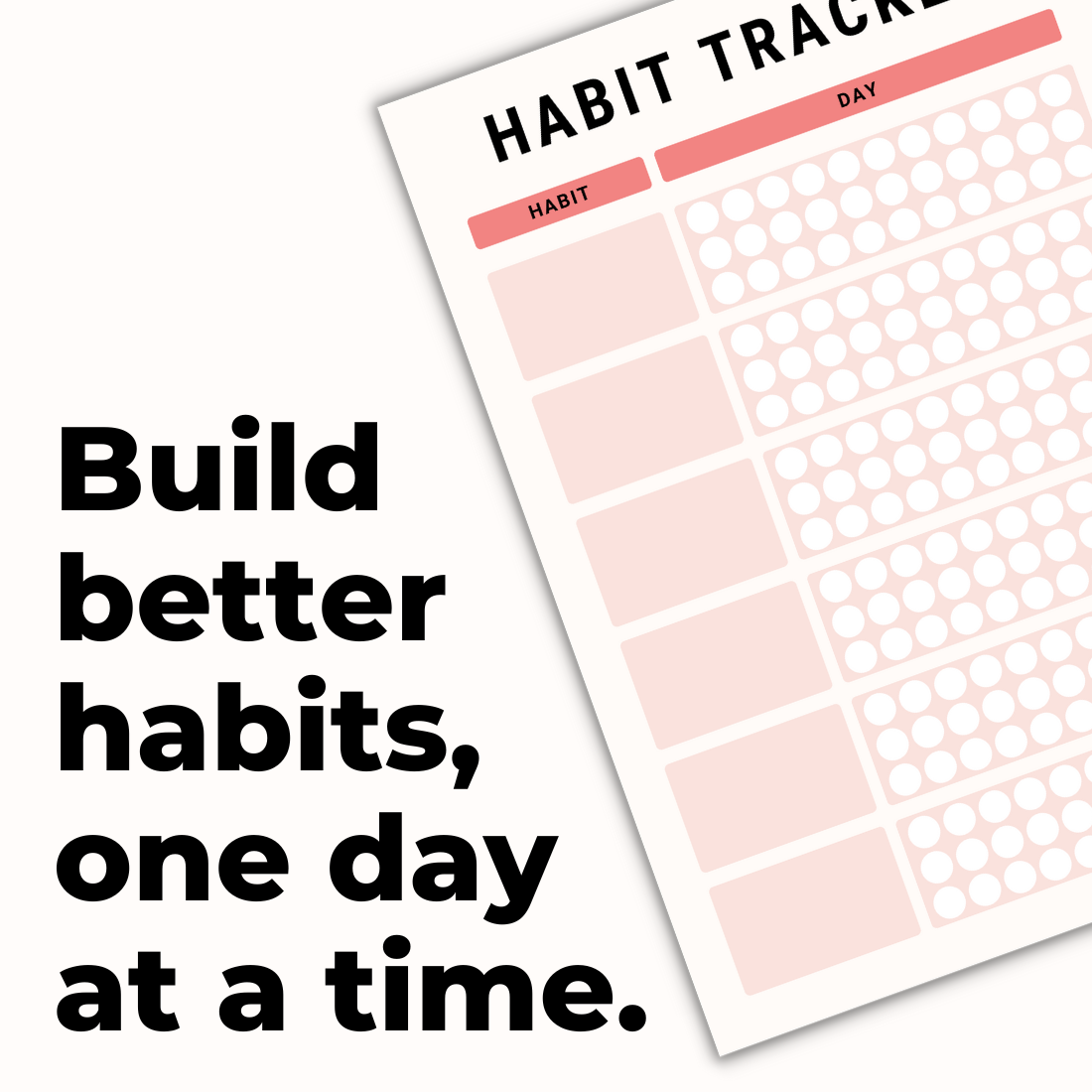 Simple Habit Tracker Sheet Planner preview image.