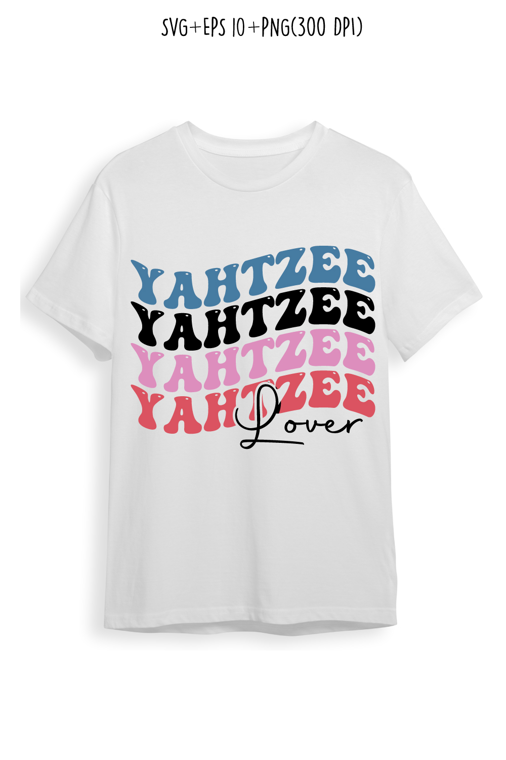 Yahtzee lover indoor game retro typography design for t-shirts, cards, frame artwork, phone cases, bags, mugs, stickers, tumblers, print, etc pinterest preview image.