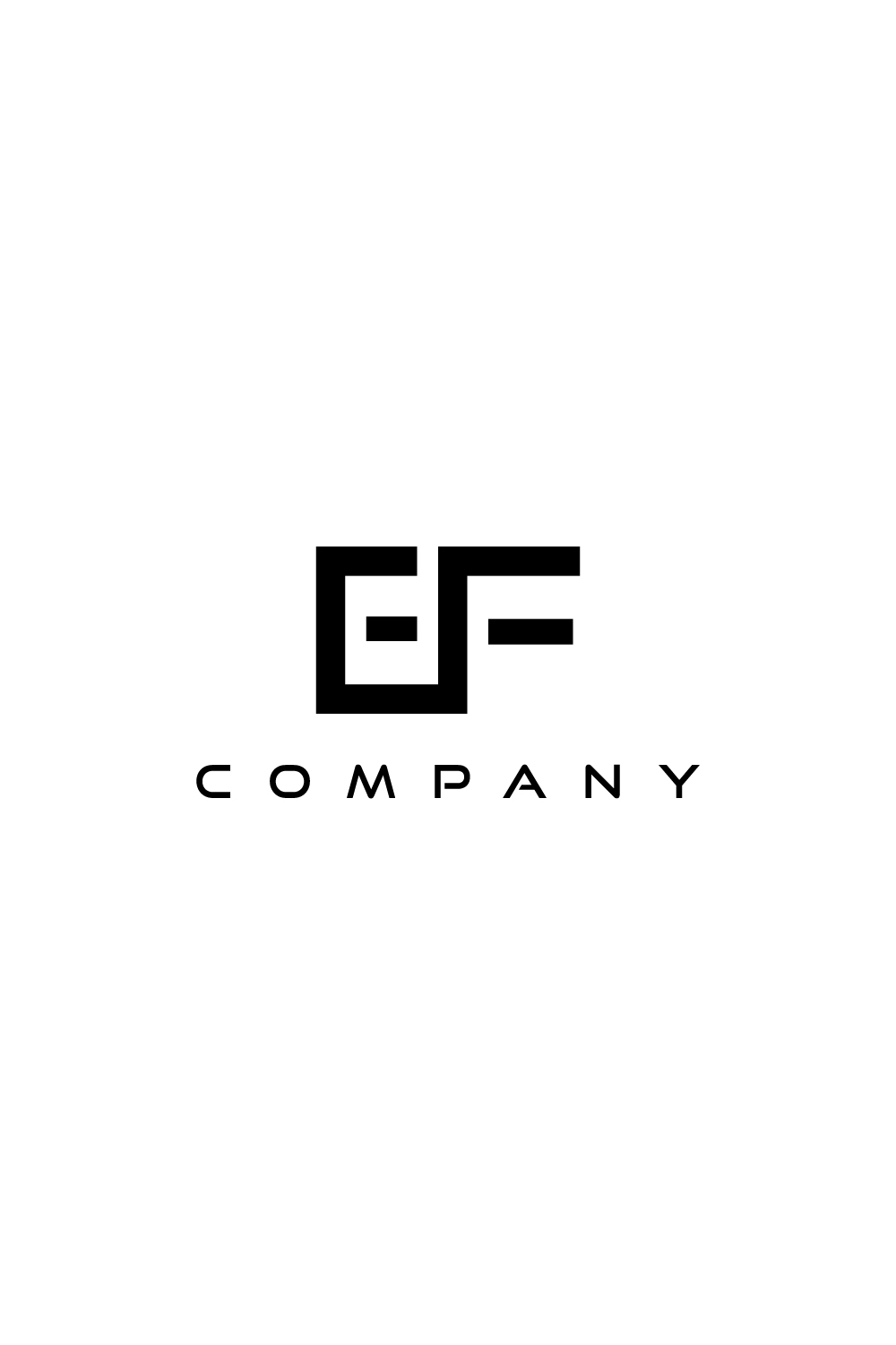 EF letter mark logo with a modern look pinterest preview image.