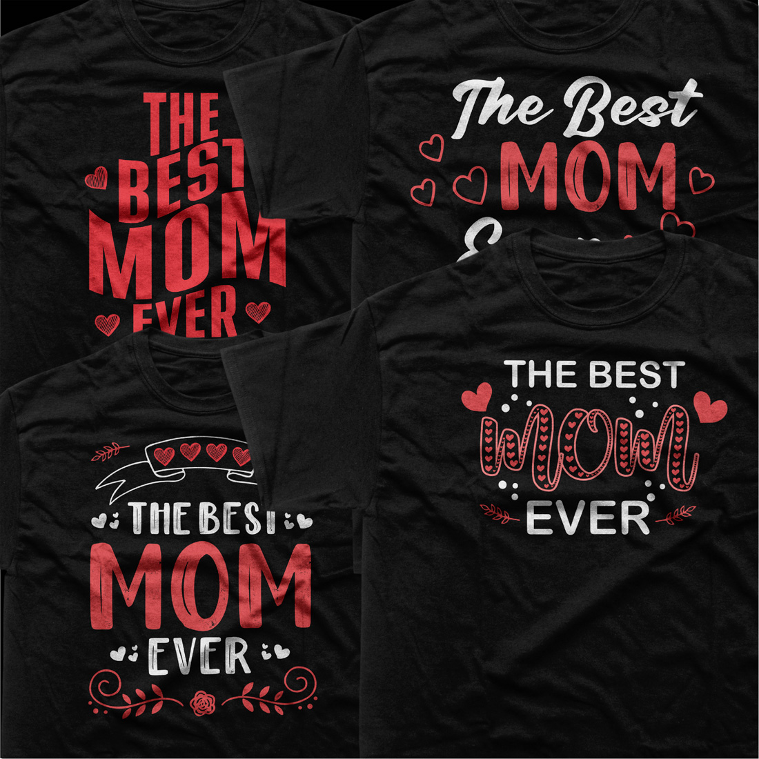 Mother’s Day T-shirt Design Bundle preview image.