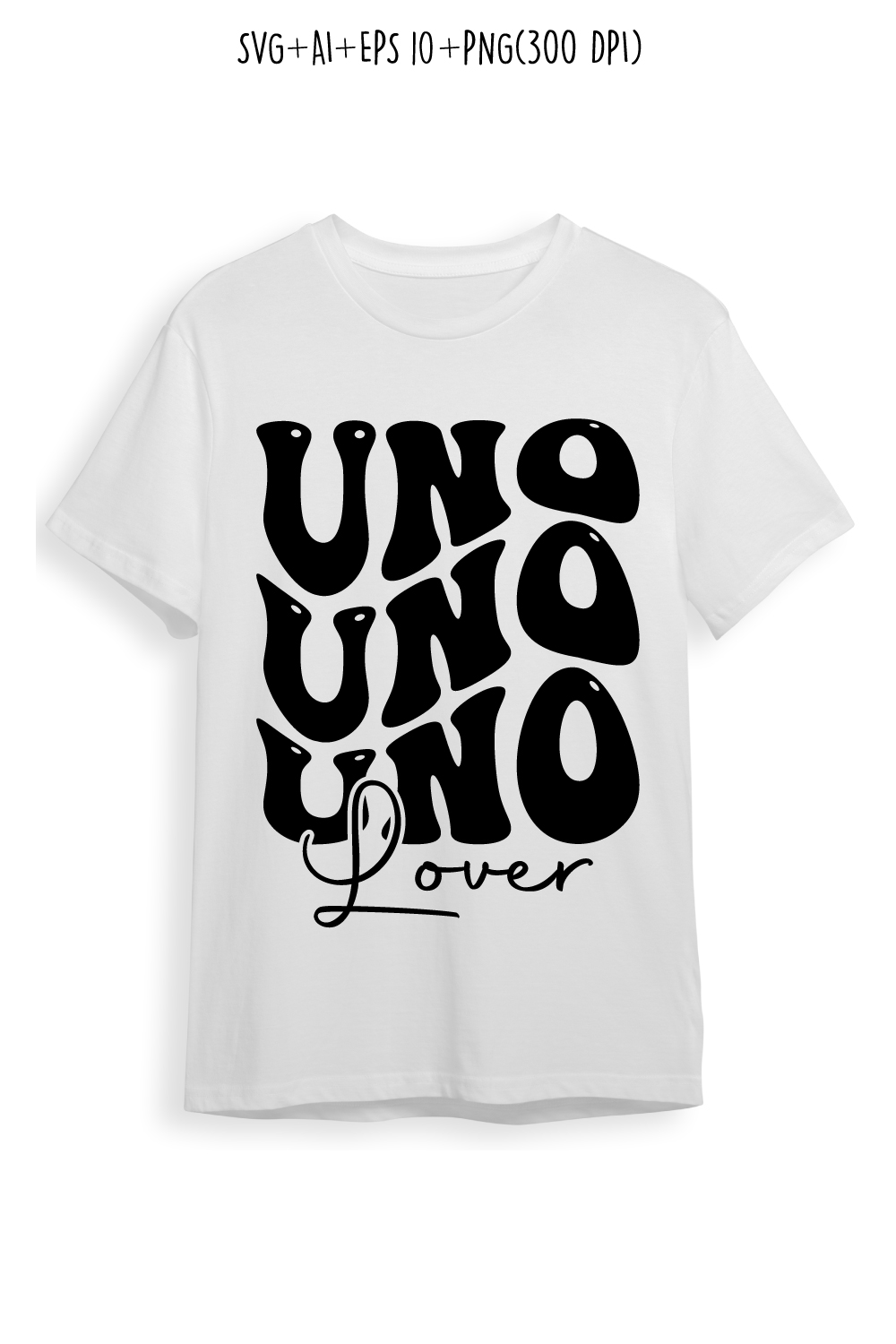 uno lover typography design for t-shirts, cards, frame artwork, phone cases, bags, mugs, stickers, tumblers, print, etc pinterest preview image.