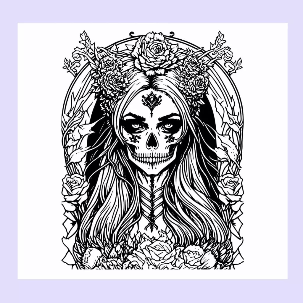 A Gothic girl with a skull and - 2 920 1 1024x1024