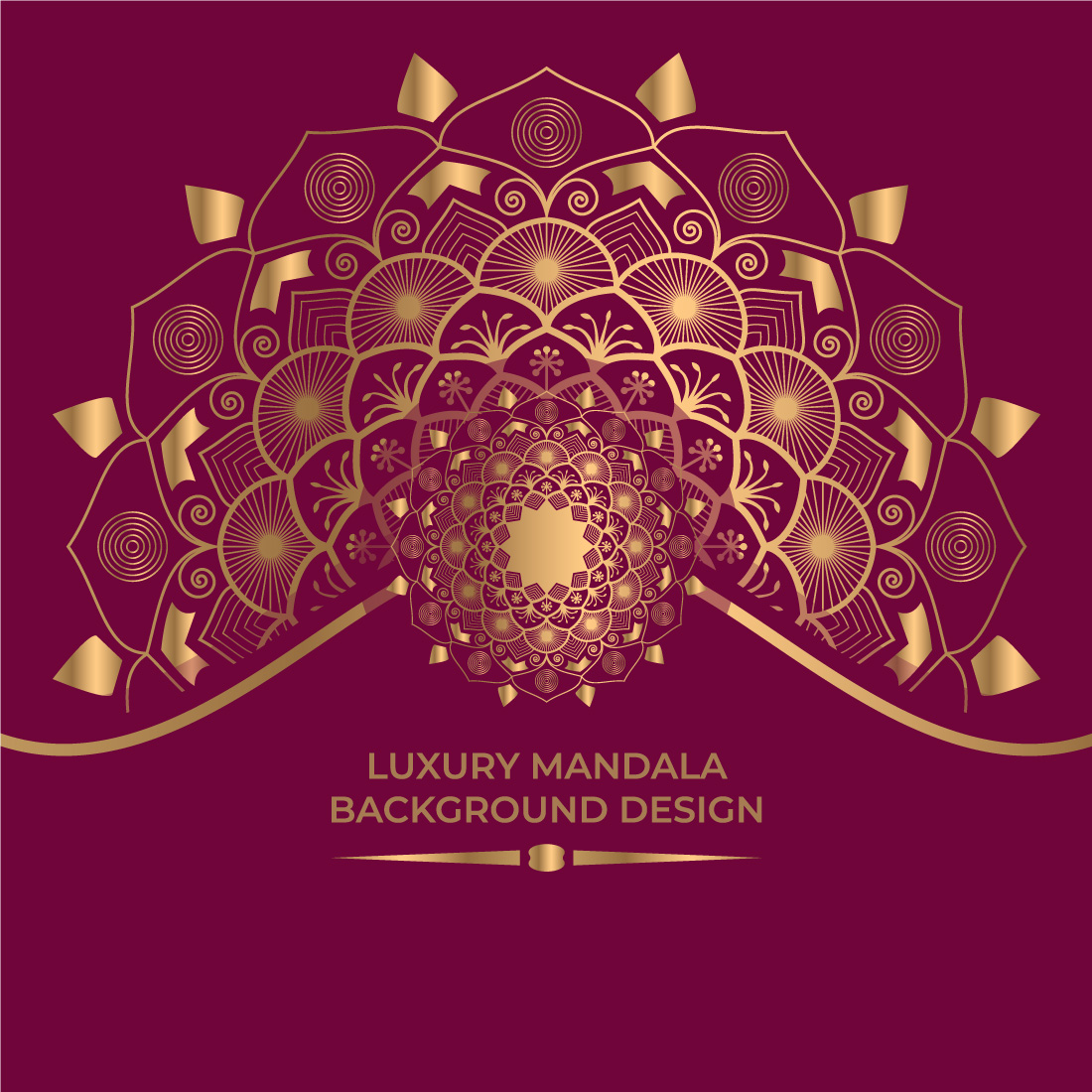 02 Luxury Mandala Background Design preview image.