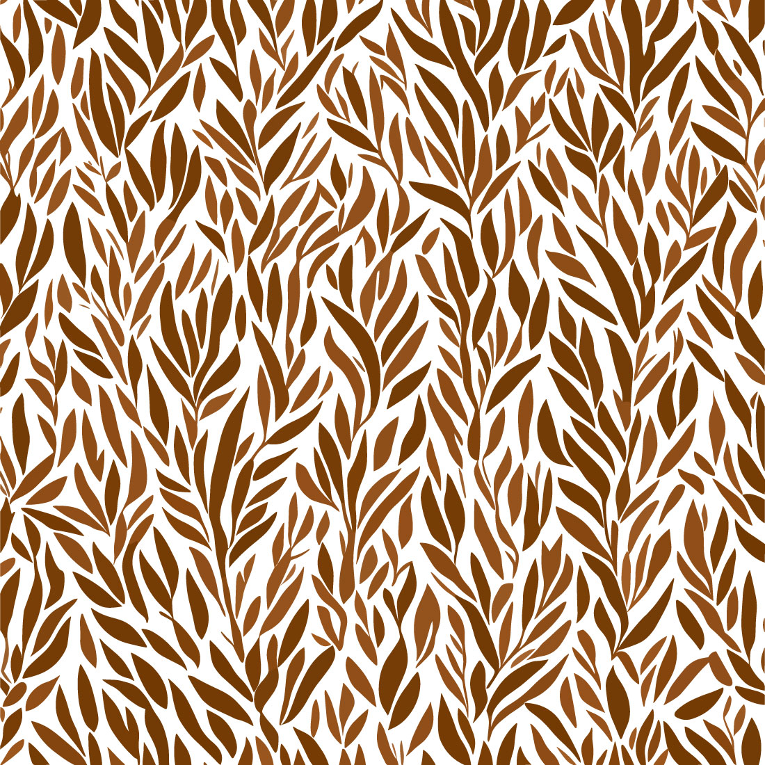 Seamless patterns with leaves on white background Vector illustration preview image.