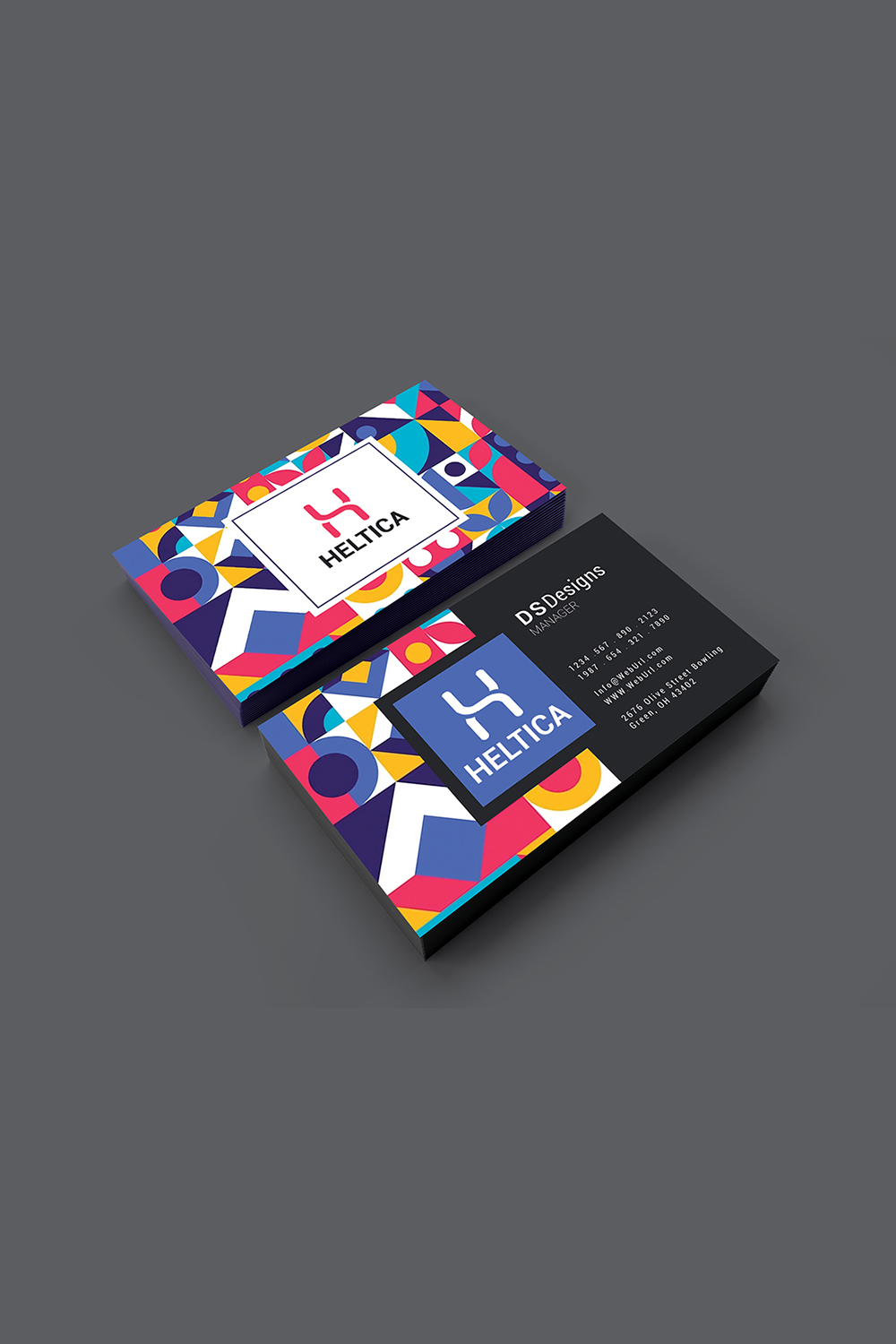 Pattern Business card design pinterest preview image.