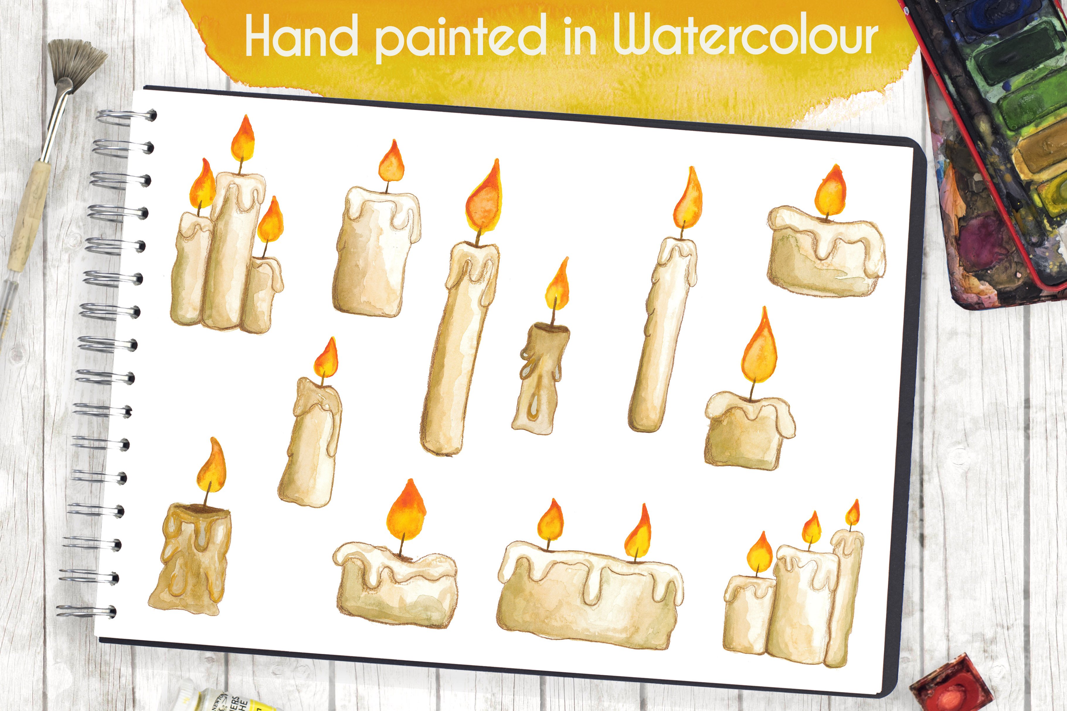 Watercolour Candles preview image.