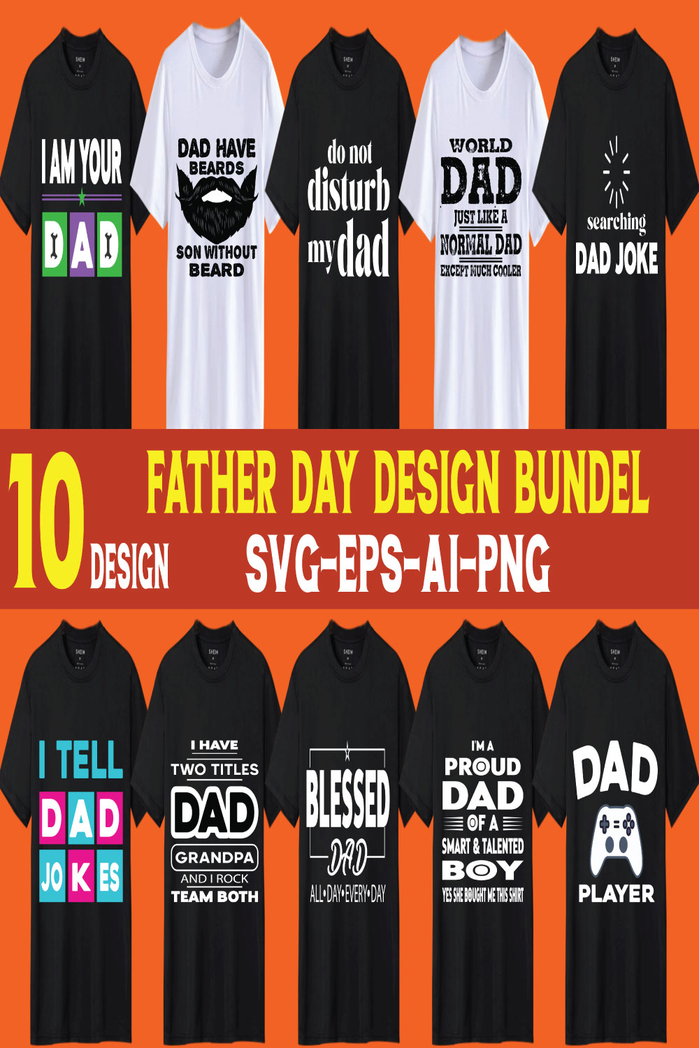 This is Special Father's Day T-shirt Design pinterest preview image.
