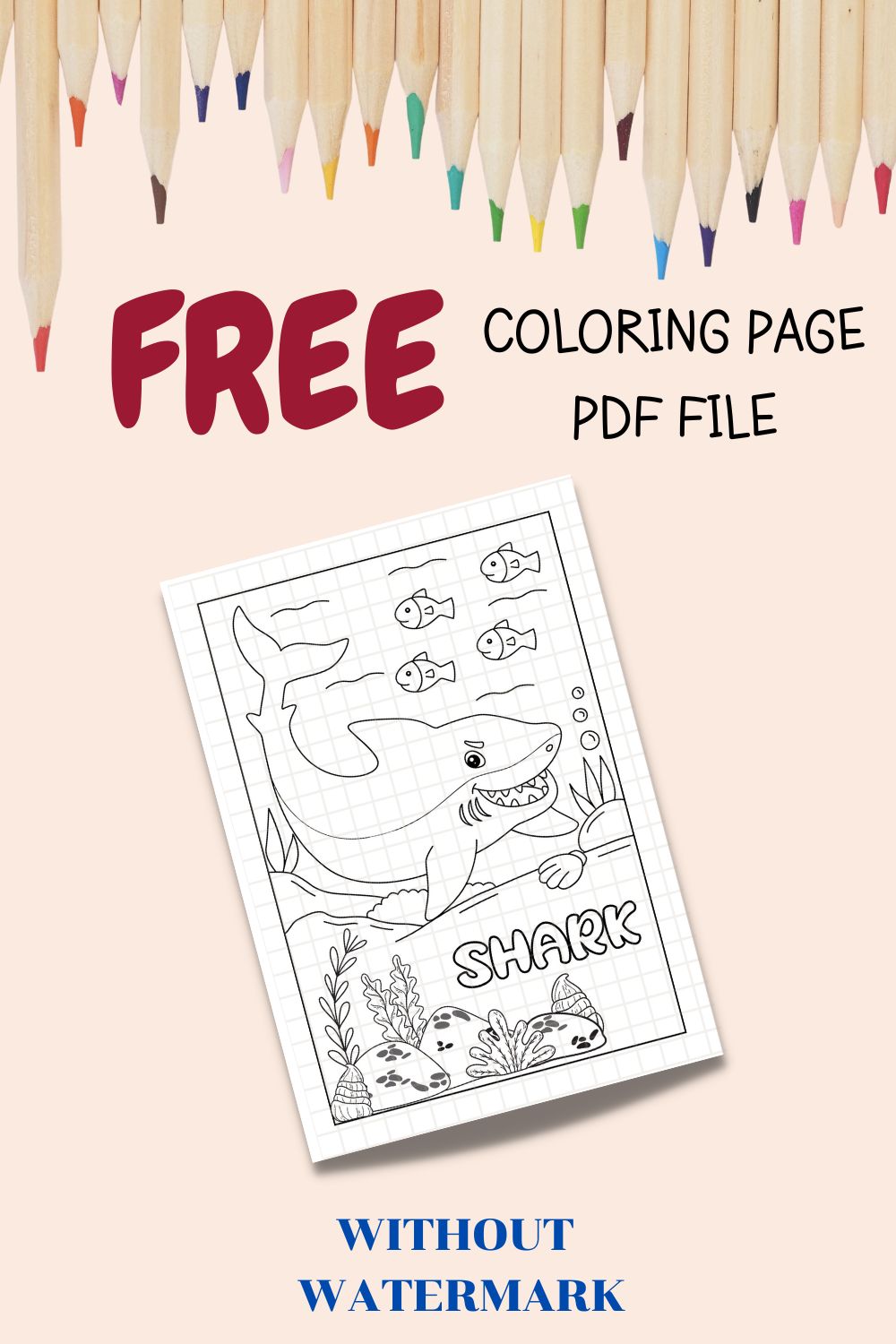 FREE ANIMAL COLORING PAGE pinterest preview image.