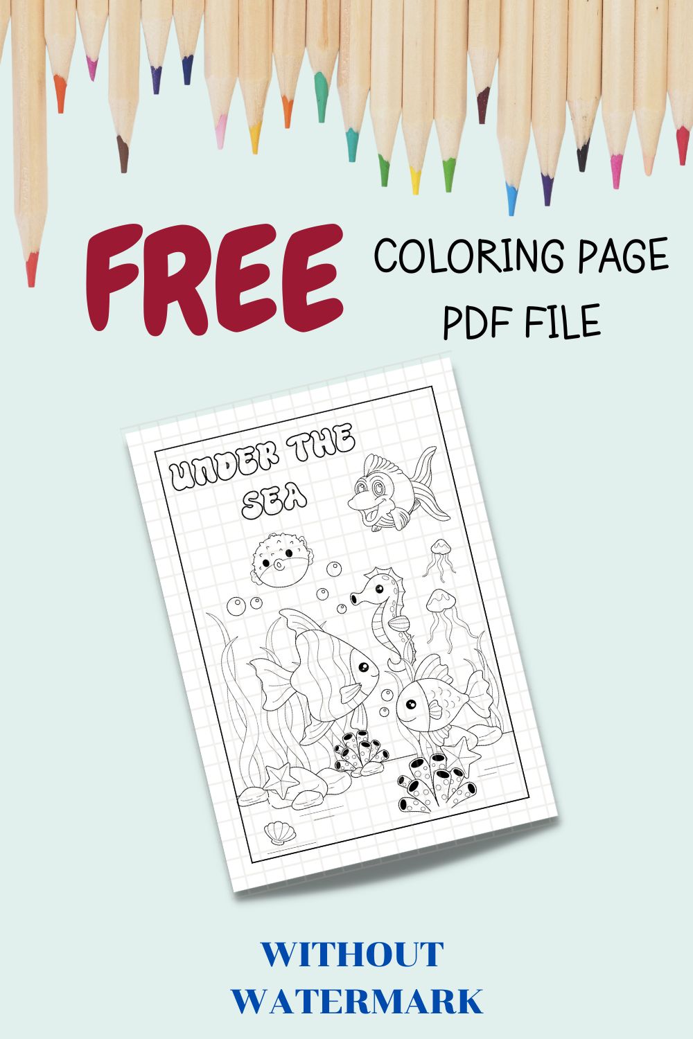 FREE ANIMAL COLORING PAGE pinterest preview image.