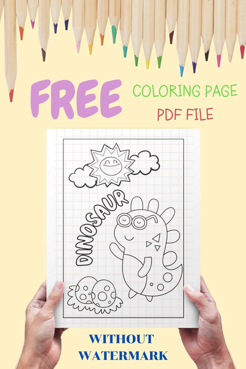 Free Animal Coloring Page pinterest preview image.