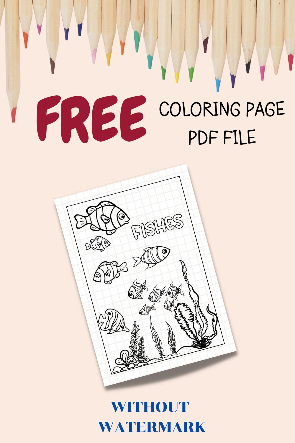 FREE ANIMAL COLORING PAGE pinterest preview image.