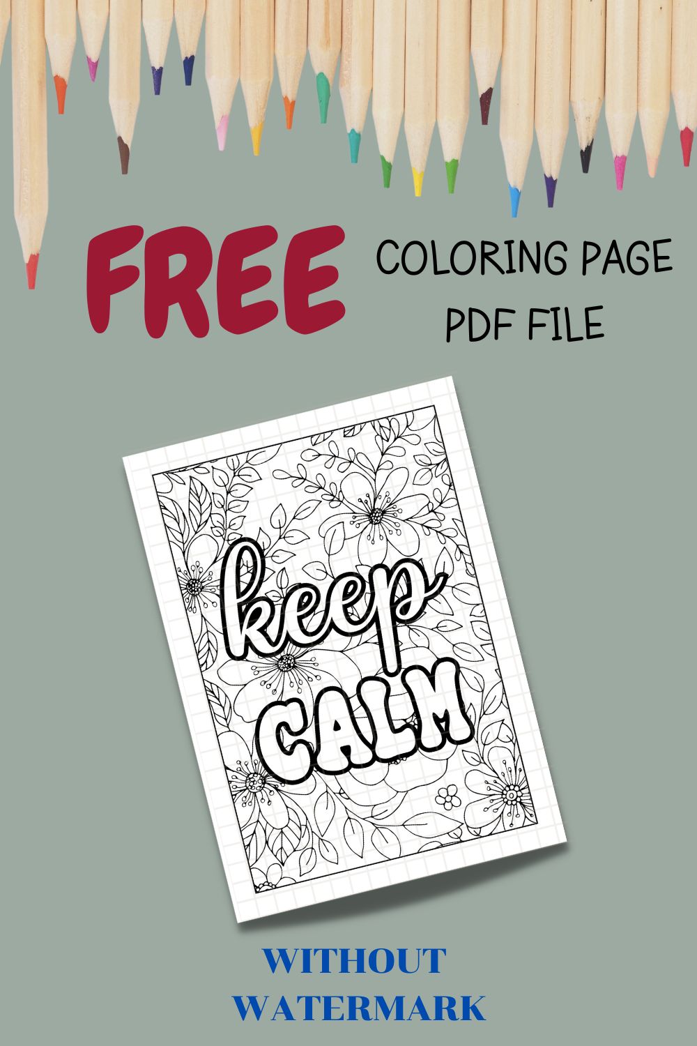 FREE MOTIVATION QUOTE COLORING PAGE pinterest preview image.