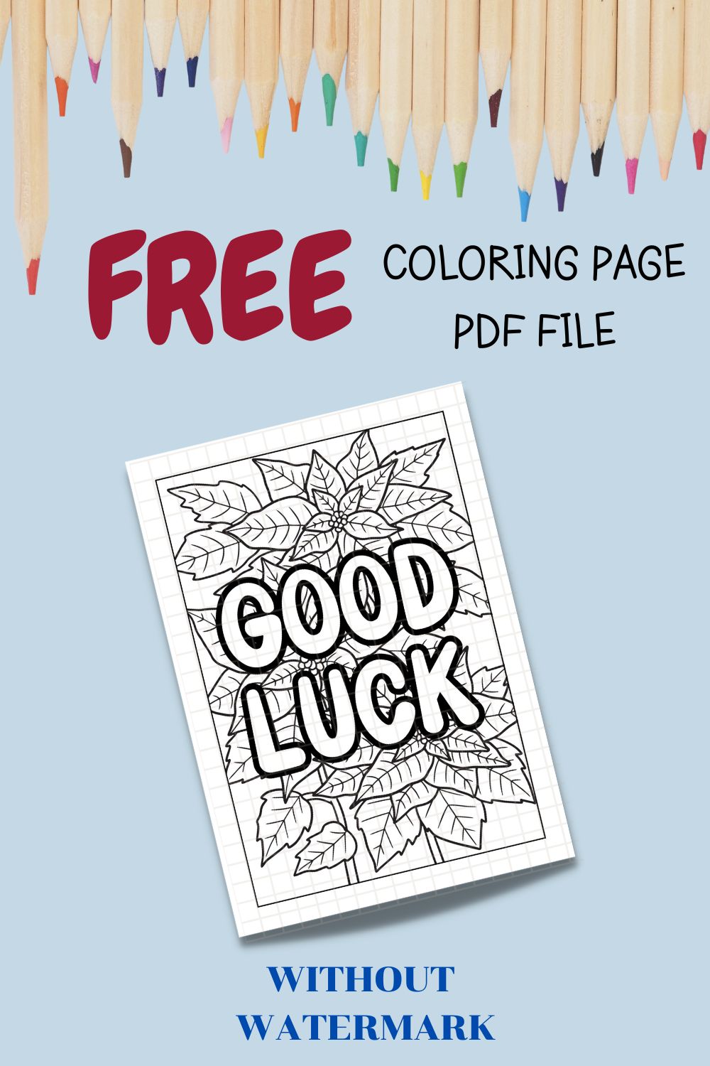 FREE MOTIVATION QUOTE COLORING PAGE pinterest preview image.