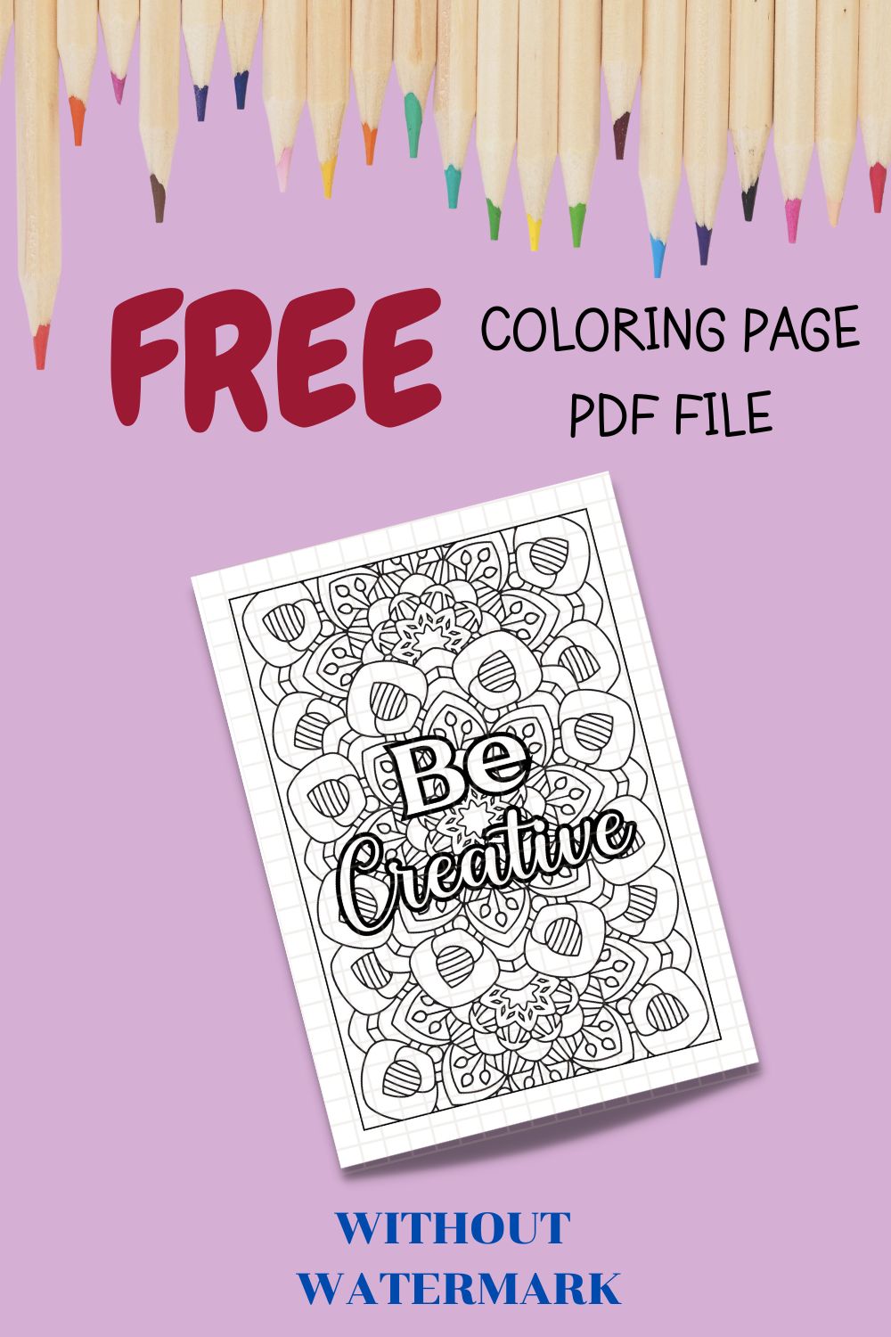 FREE MOTIVATION QUOTE COLORING PAGE pinterest preview image.