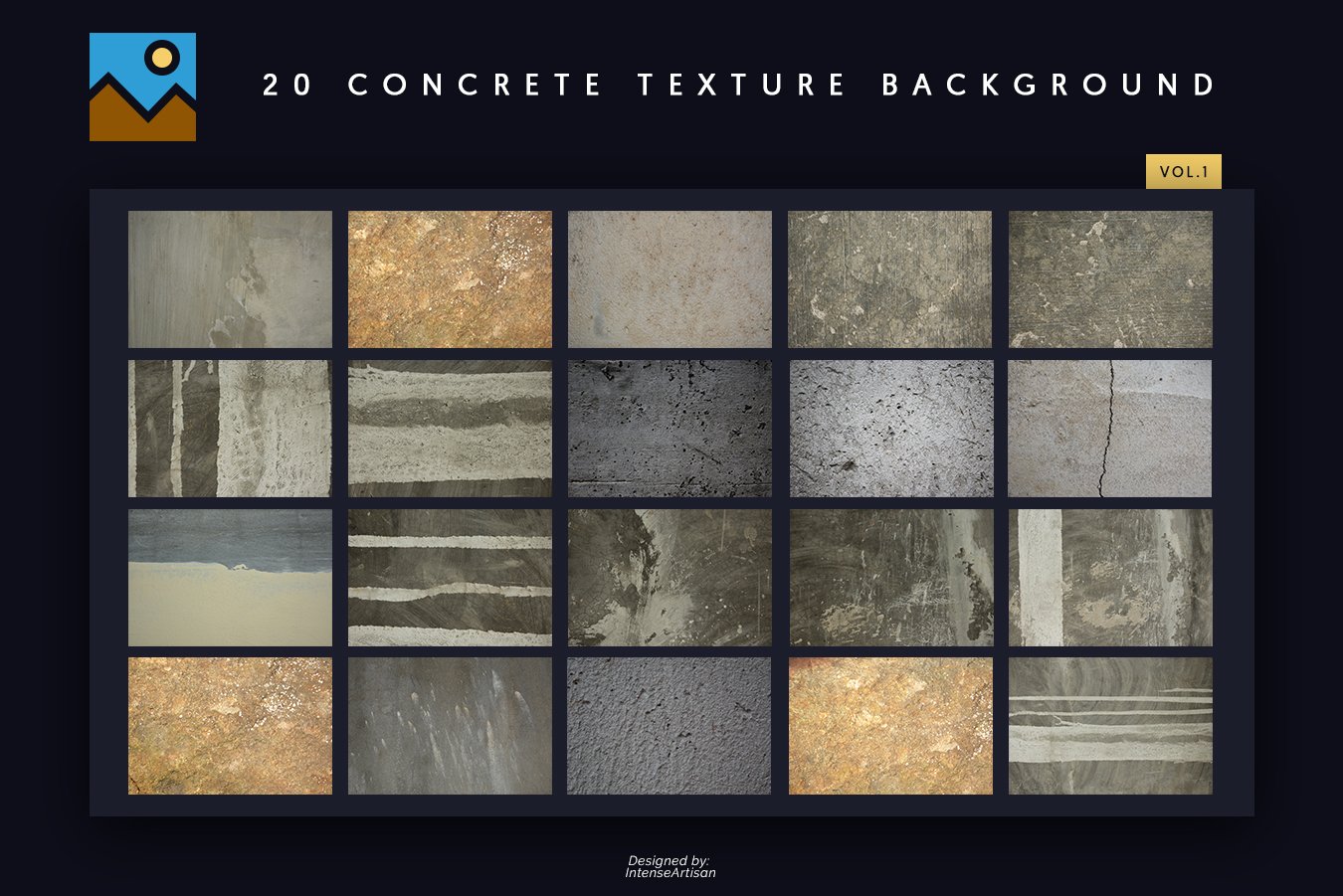 20 Concrete Texture Background cover image.