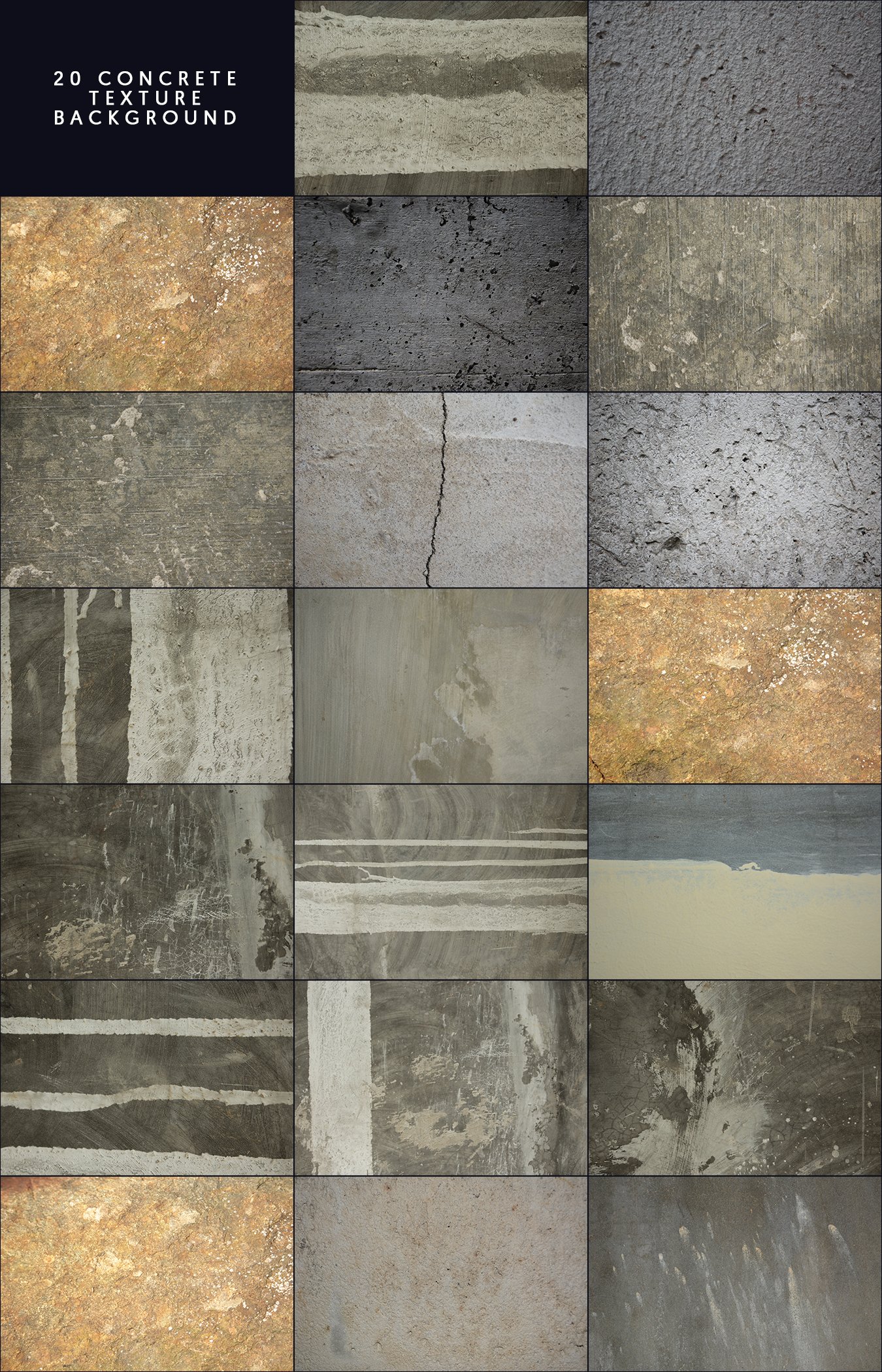 20 Concrete Texture Background preview image.