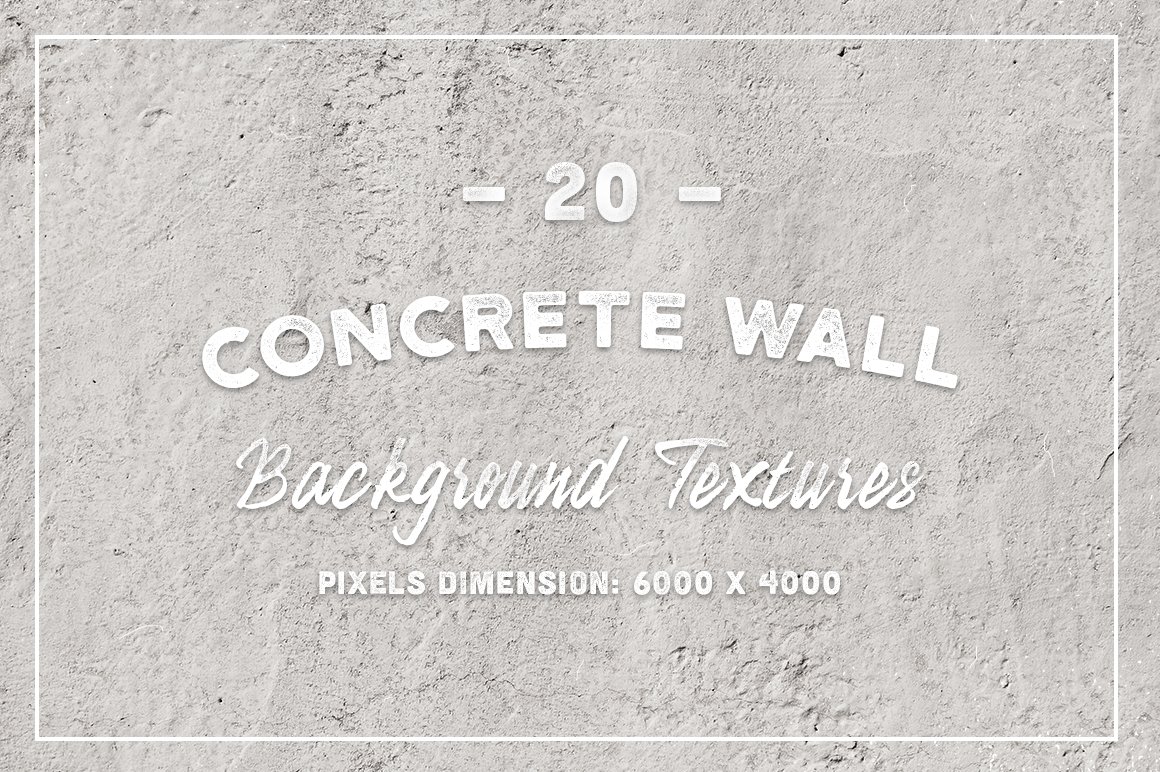 20 Concrete Wall Background Textures cover image.