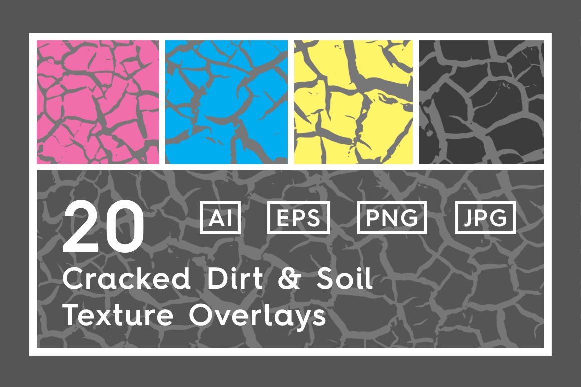20 cracked dirt and soil texture overlays header creativemarket 243