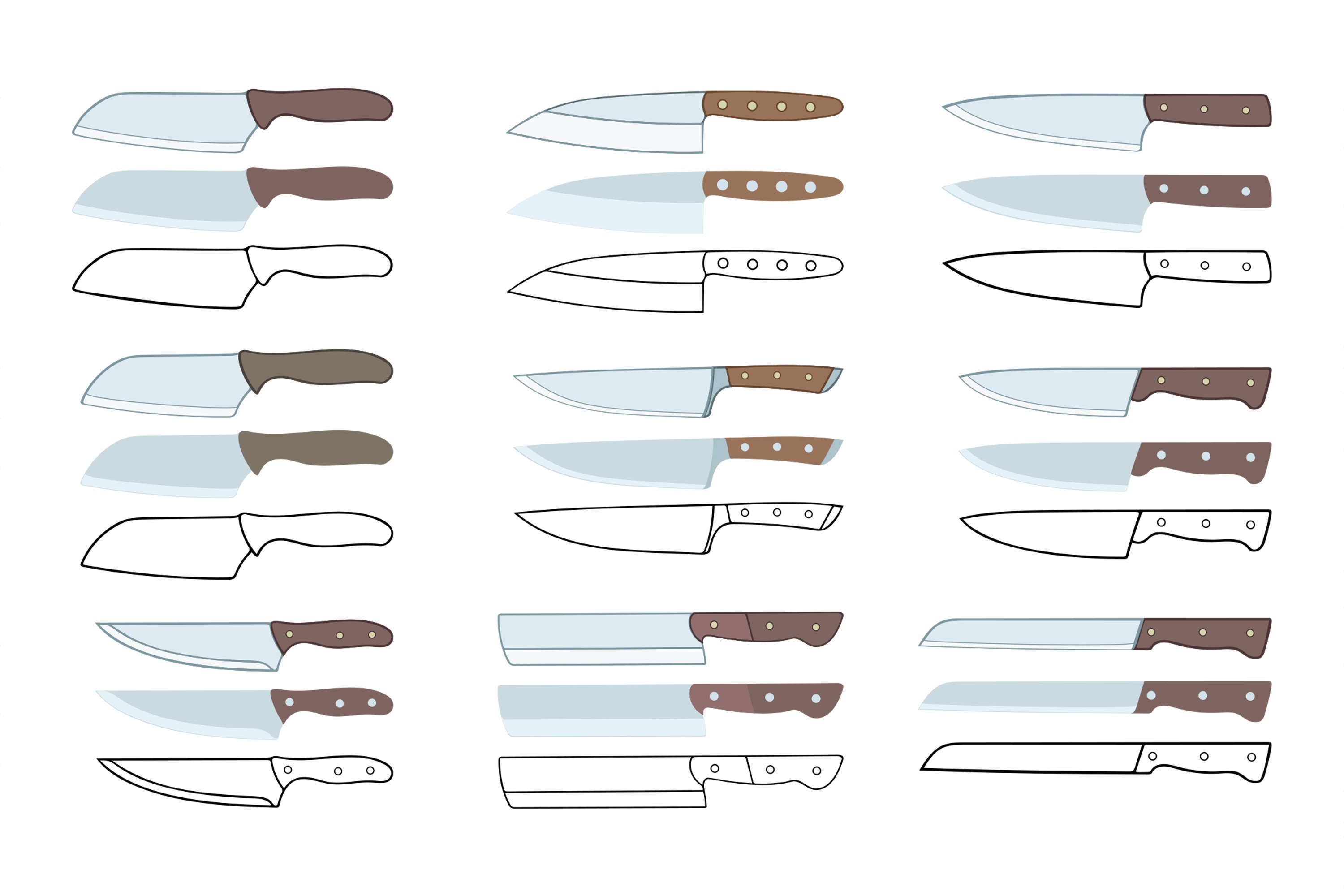 20 types of kitchen knives svg and png db 3 527