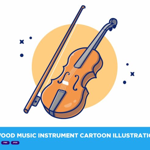 Violin Wood Music Instrument Cartoon cover image.