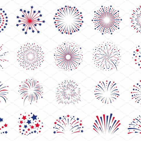 Fireworks 4th July. Celebration cover image.