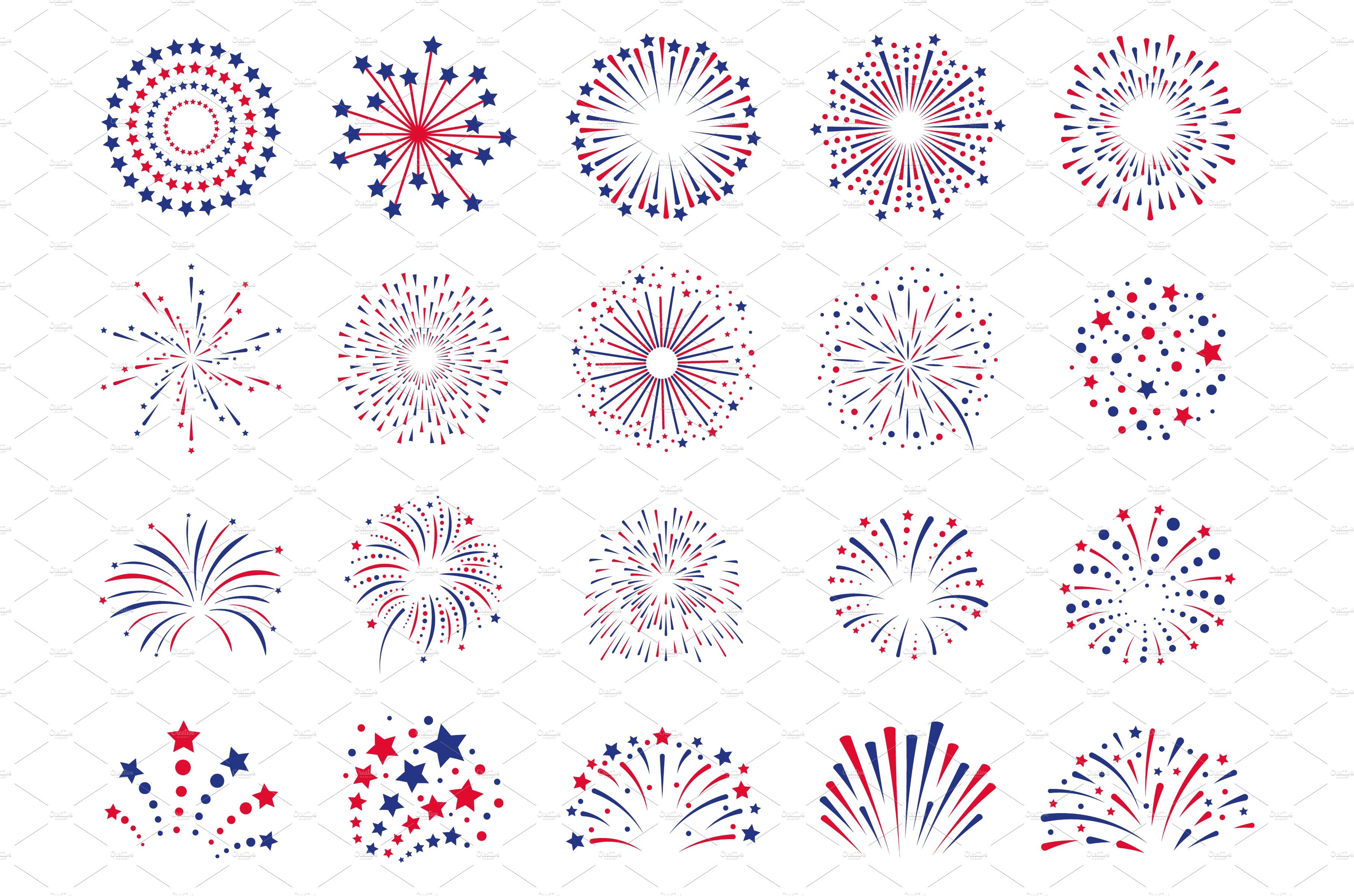 Fireworks 4th July. Celebration cover image.