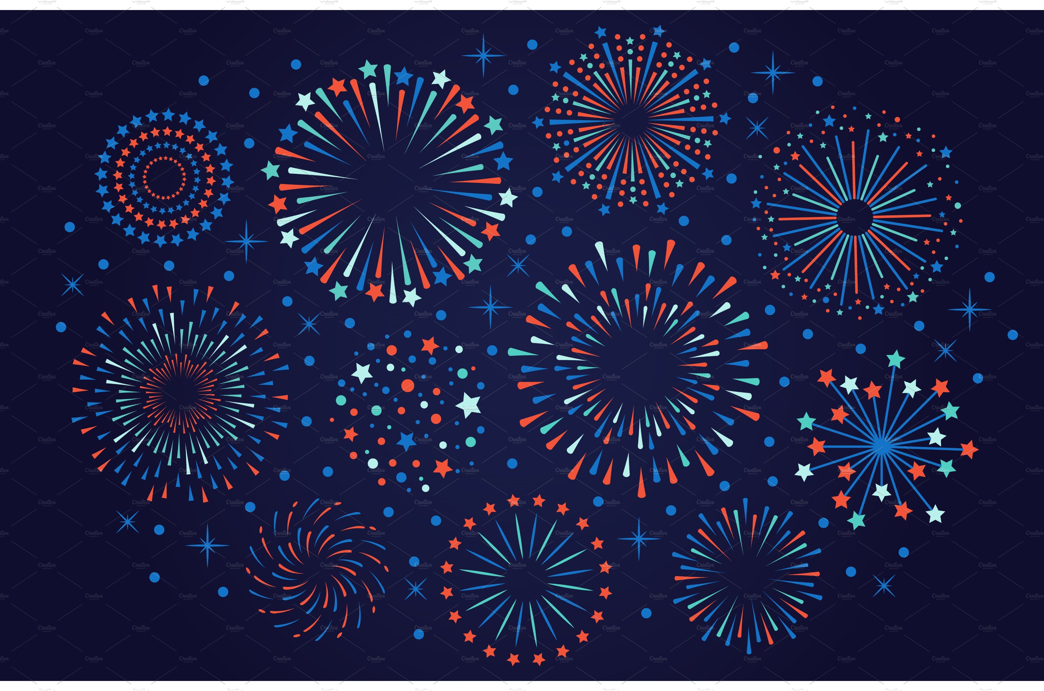 Celebration 4th July USA fireworks cover image.