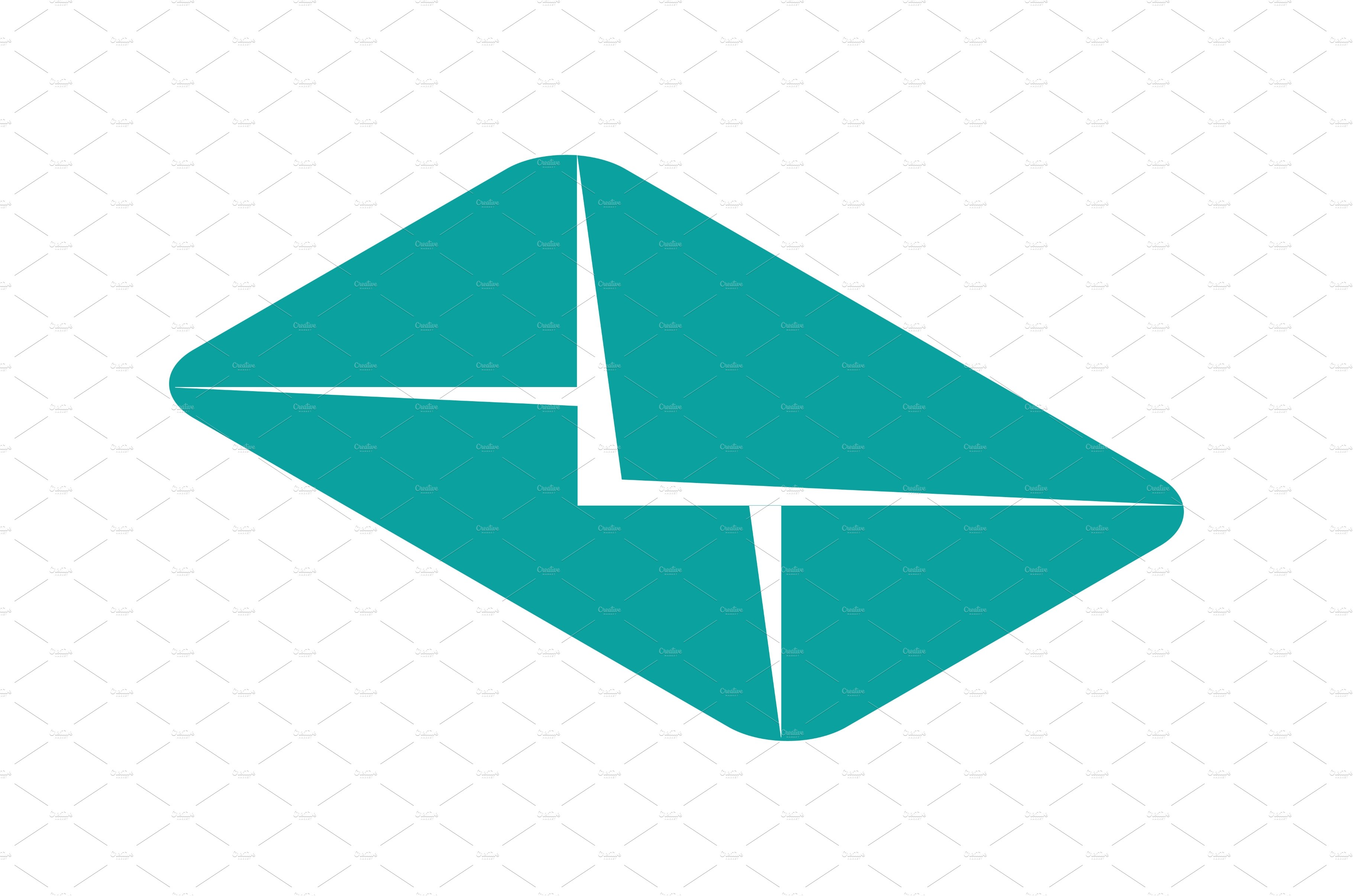 Message isometric icon, envelope cover image.