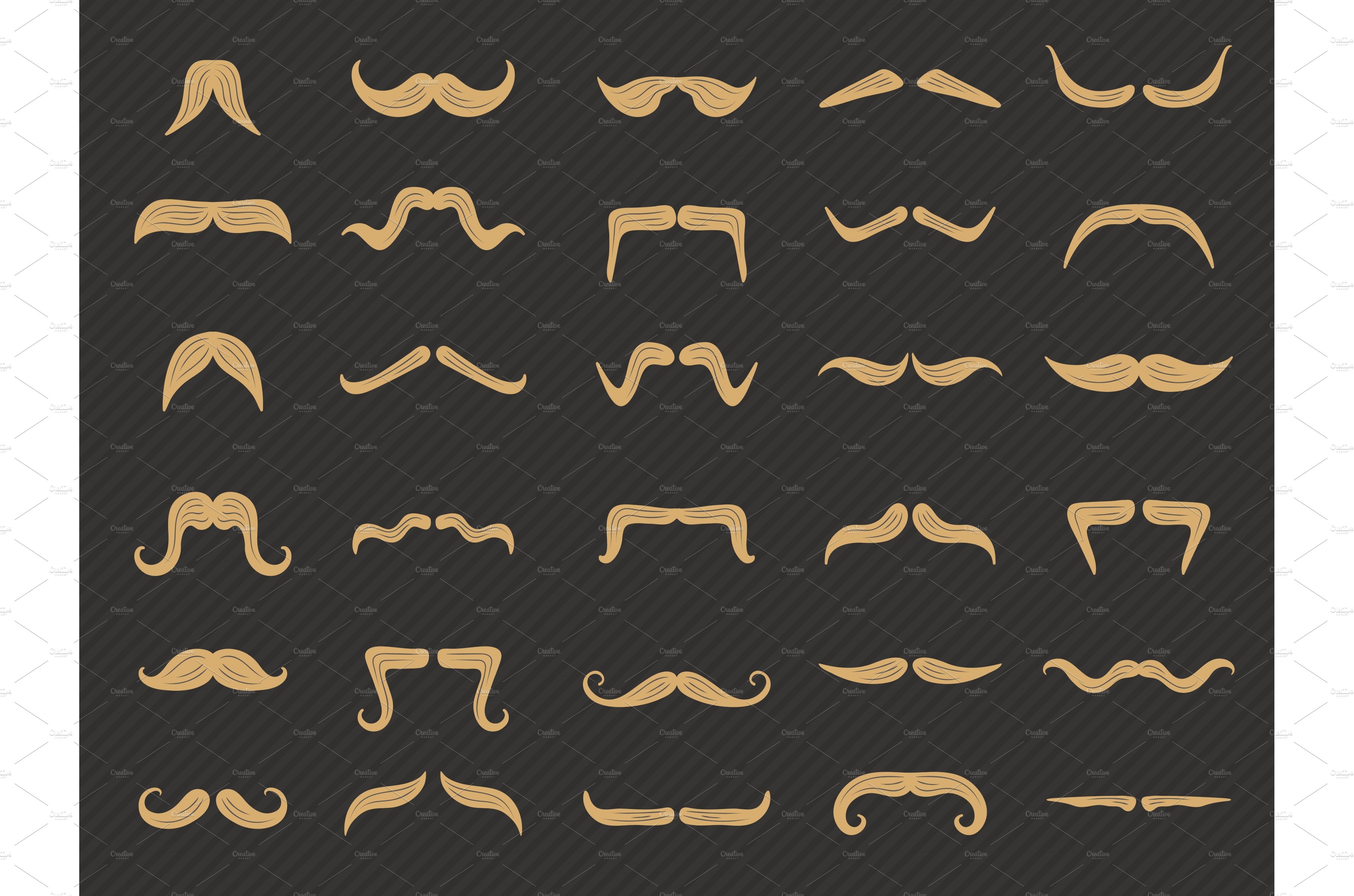 Moustache collection. Shaved cover image.