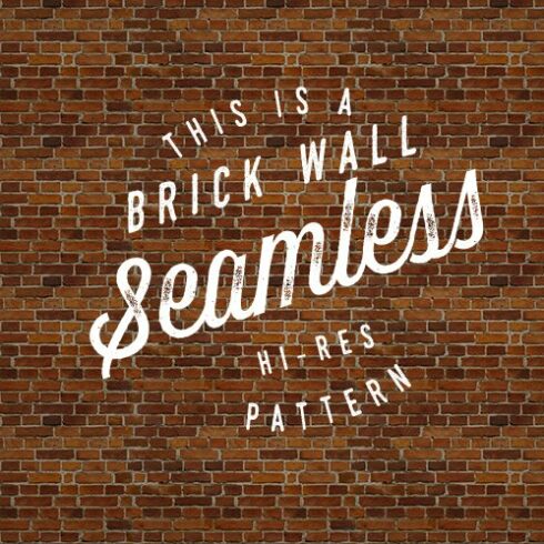 Seamless red brick wall pattern cover image.