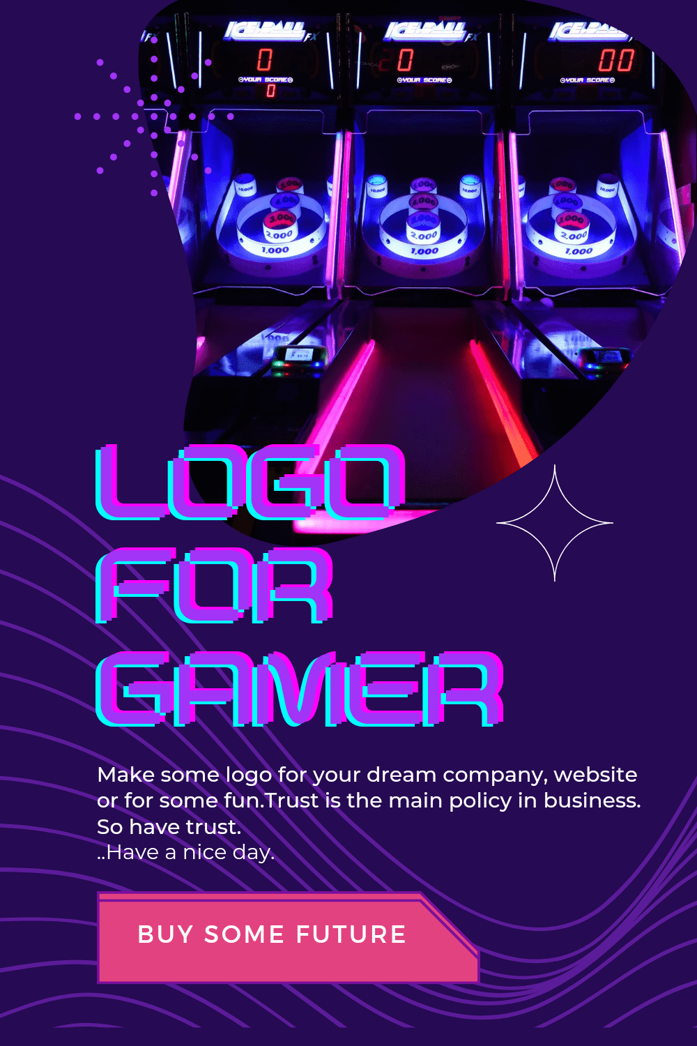 LOGO FOR GAMER pinterest preview image.