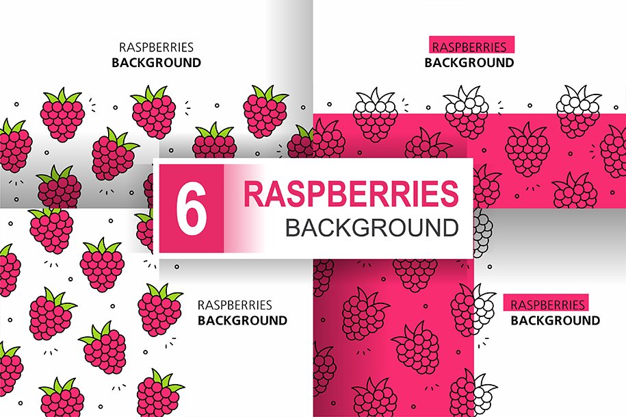 Raspberries background cover image.