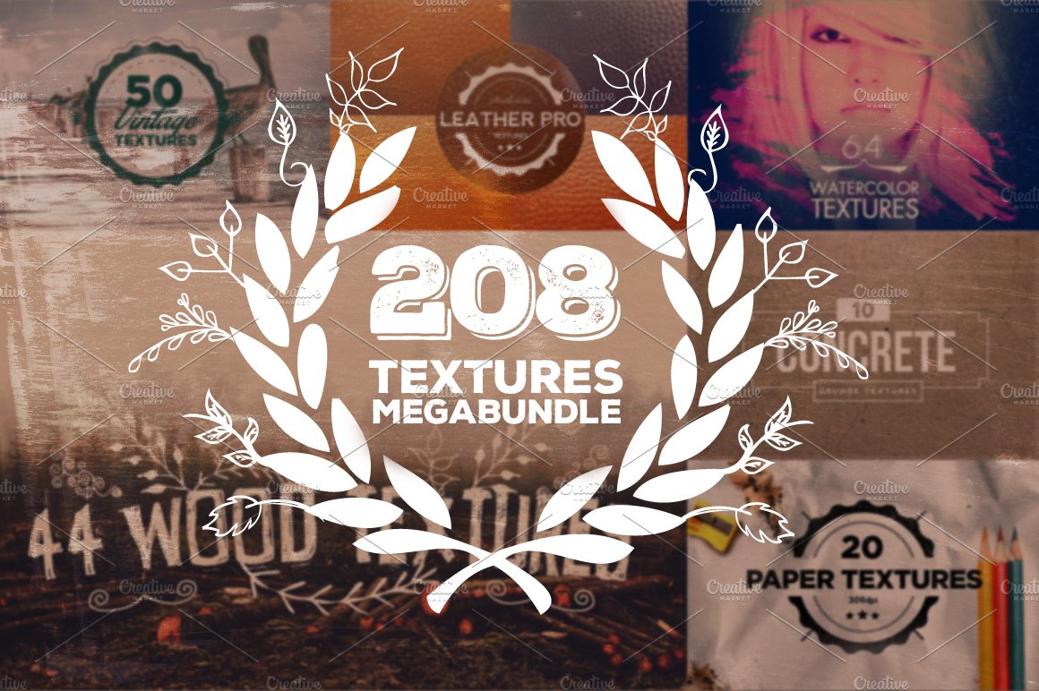 208 Textures Megabundle cover image.