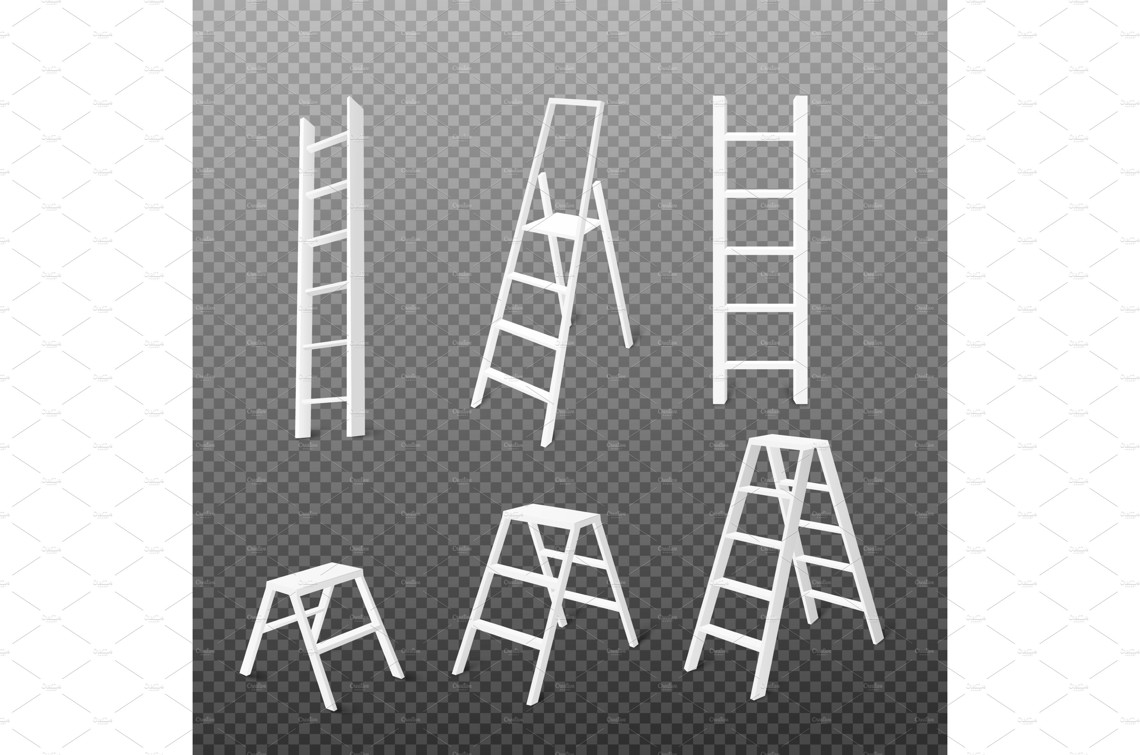 Household step ladders set cover image.