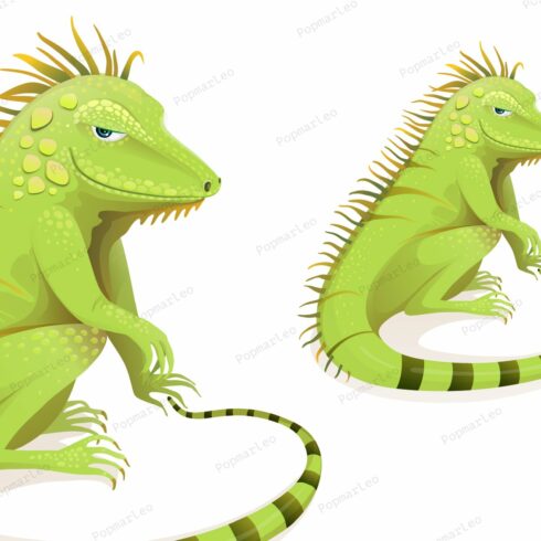 Iguana Reptile Tropical Clipart cover image.