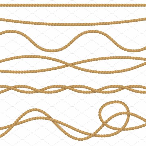 Fiber ropes realistic. Curve cover image.