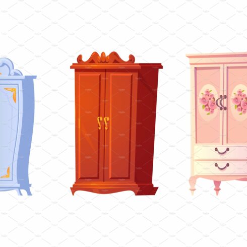 Cartoon cupboards baroque, shabby cover image.